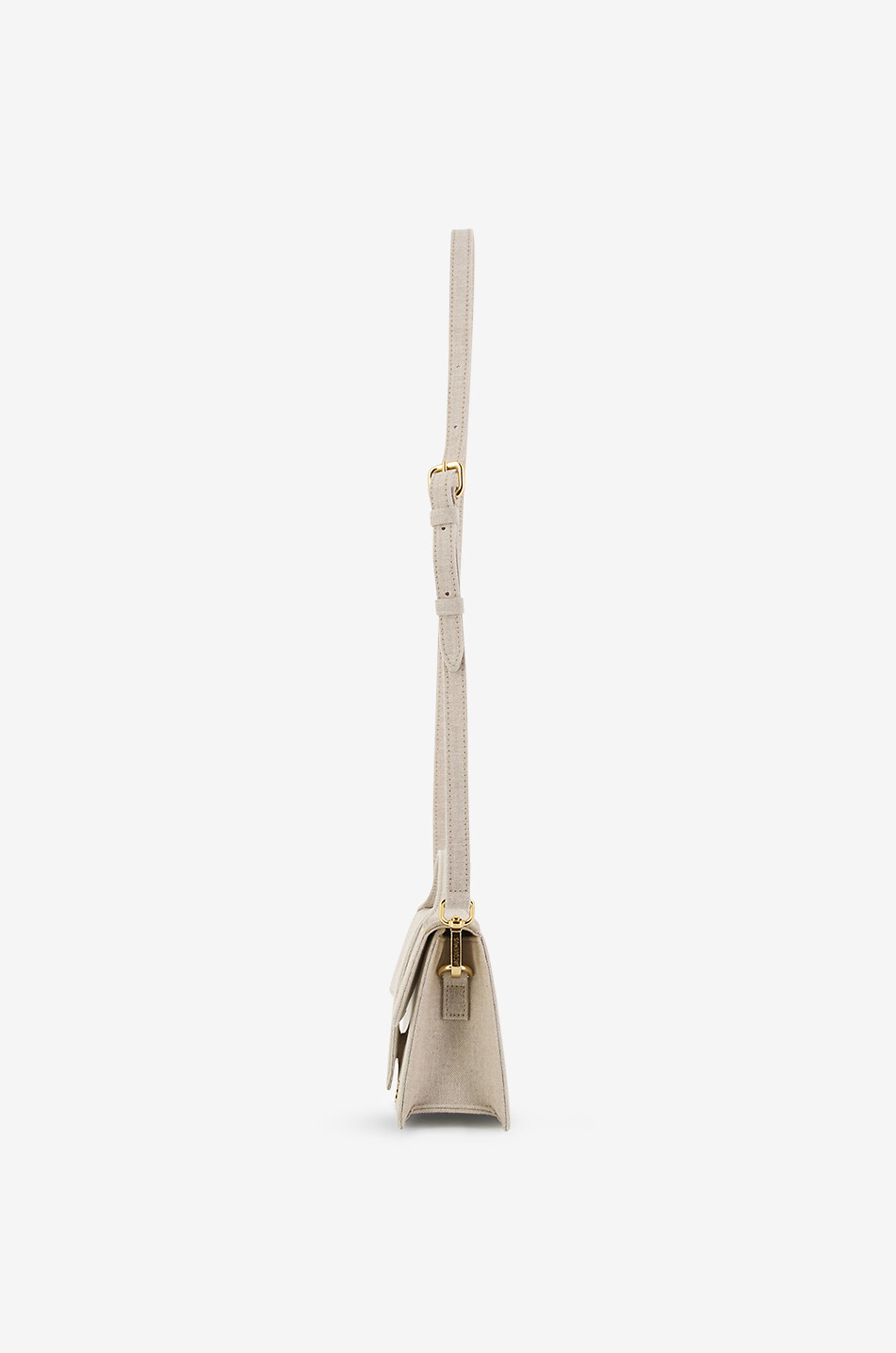 JACQUEMUS Le Grand Bambino linen canvas handbag Women LIGHT GREY 4
