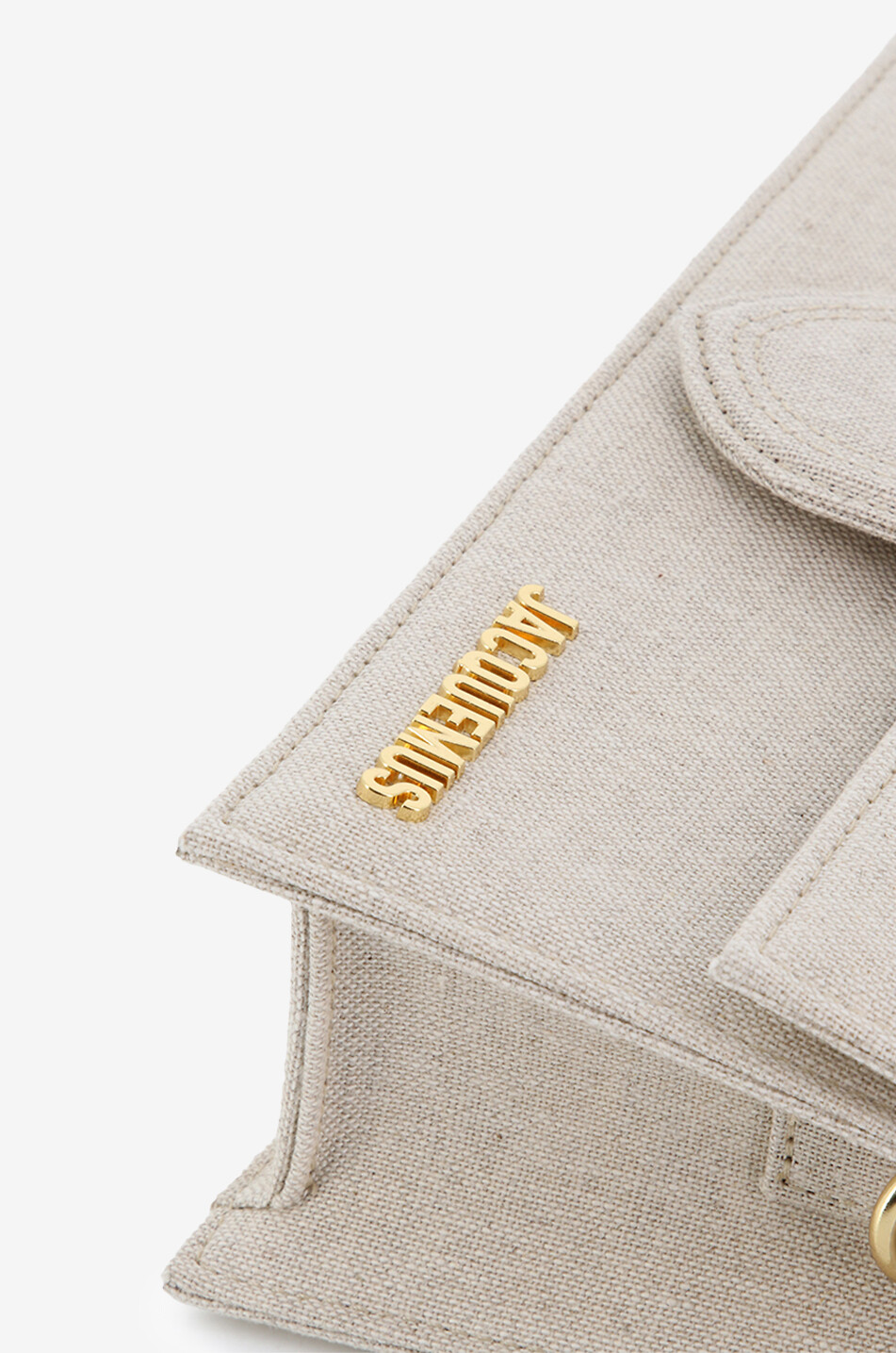 JACQUEMUS Le Grand Bambino linen canvas handbag Women LIGHT GREY 5
