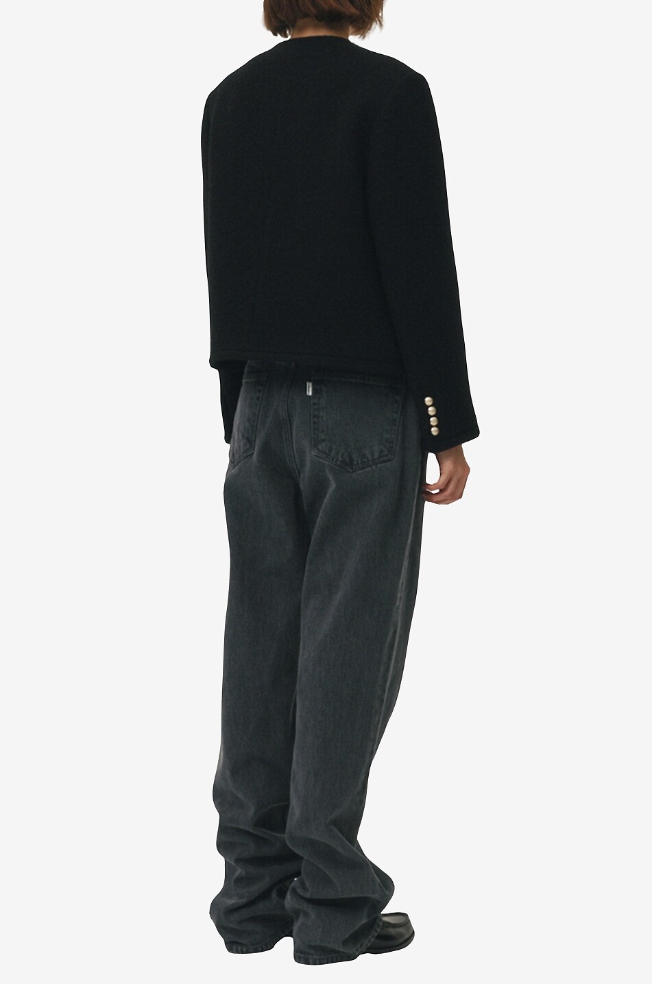DUNST Veste tailleur en laine à boutons dorés Femme NOIR 4
