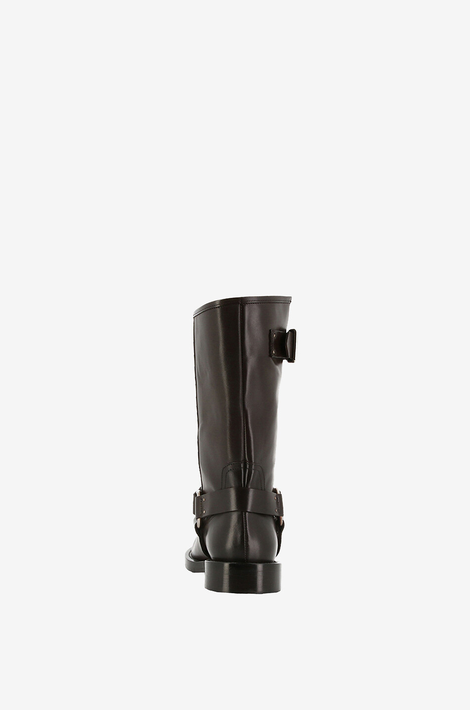 Bottes plates en cuir lisse à boucles Pharrel
