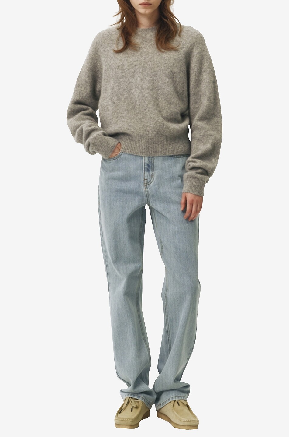 Helle weite Jeans im 90er-Look