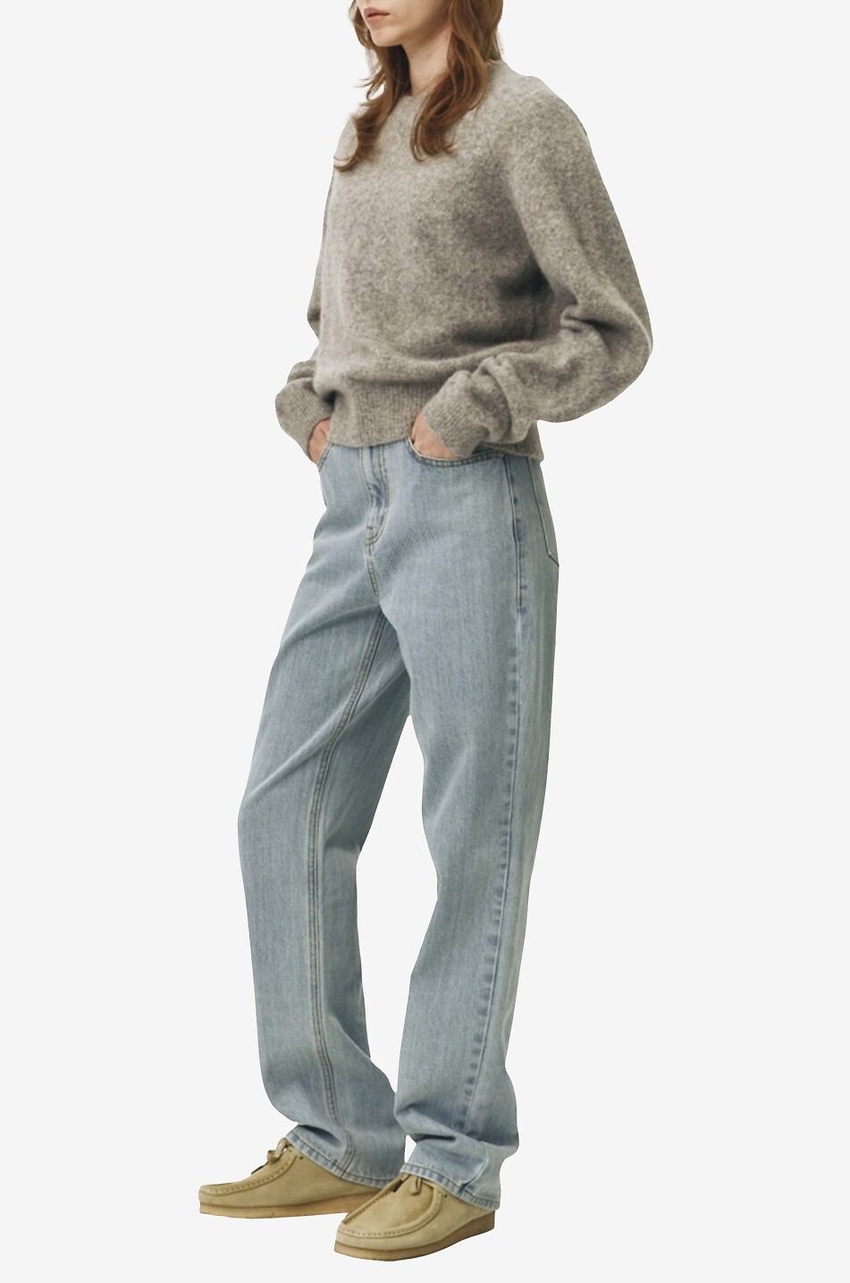 DUNST Helle weite Jeans im 90er-Look Damen HELLBLAU 7