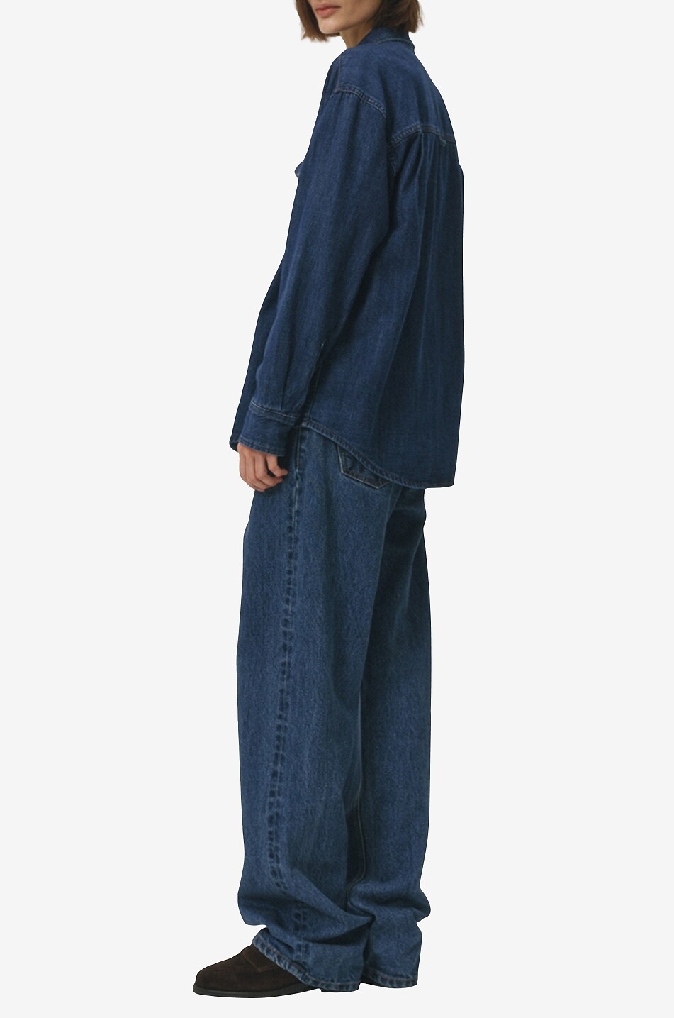 DUNST Jeans mit weitem Bein aus Baumwolle 90s Damen BLAU 6