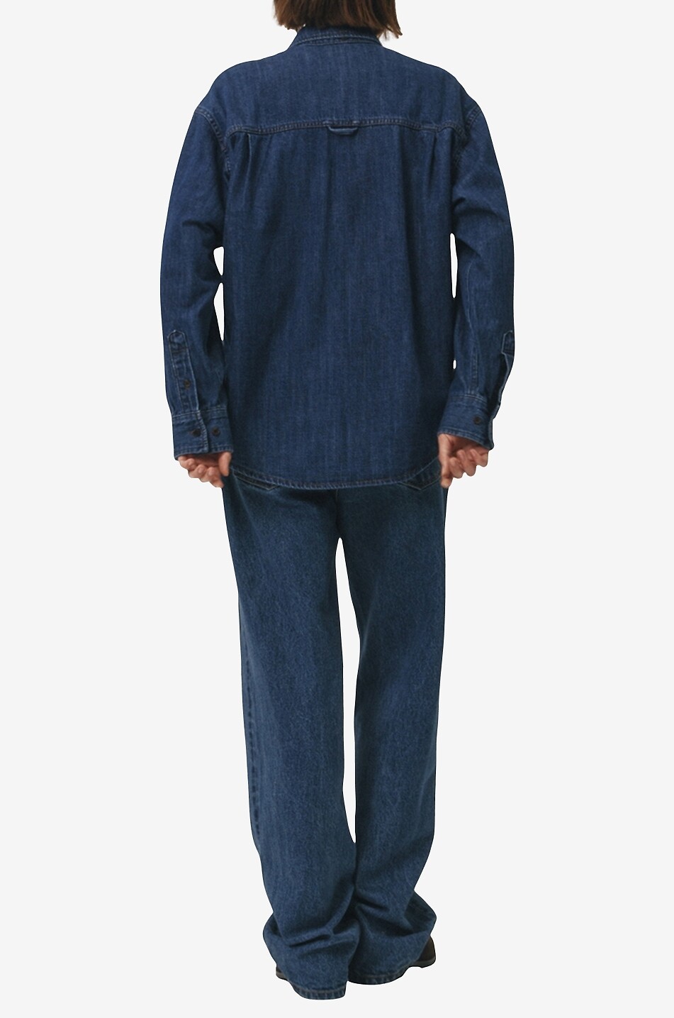DUNST Jeans mit weitem Bein aus Baumwolle 90s Damen BLAU 7