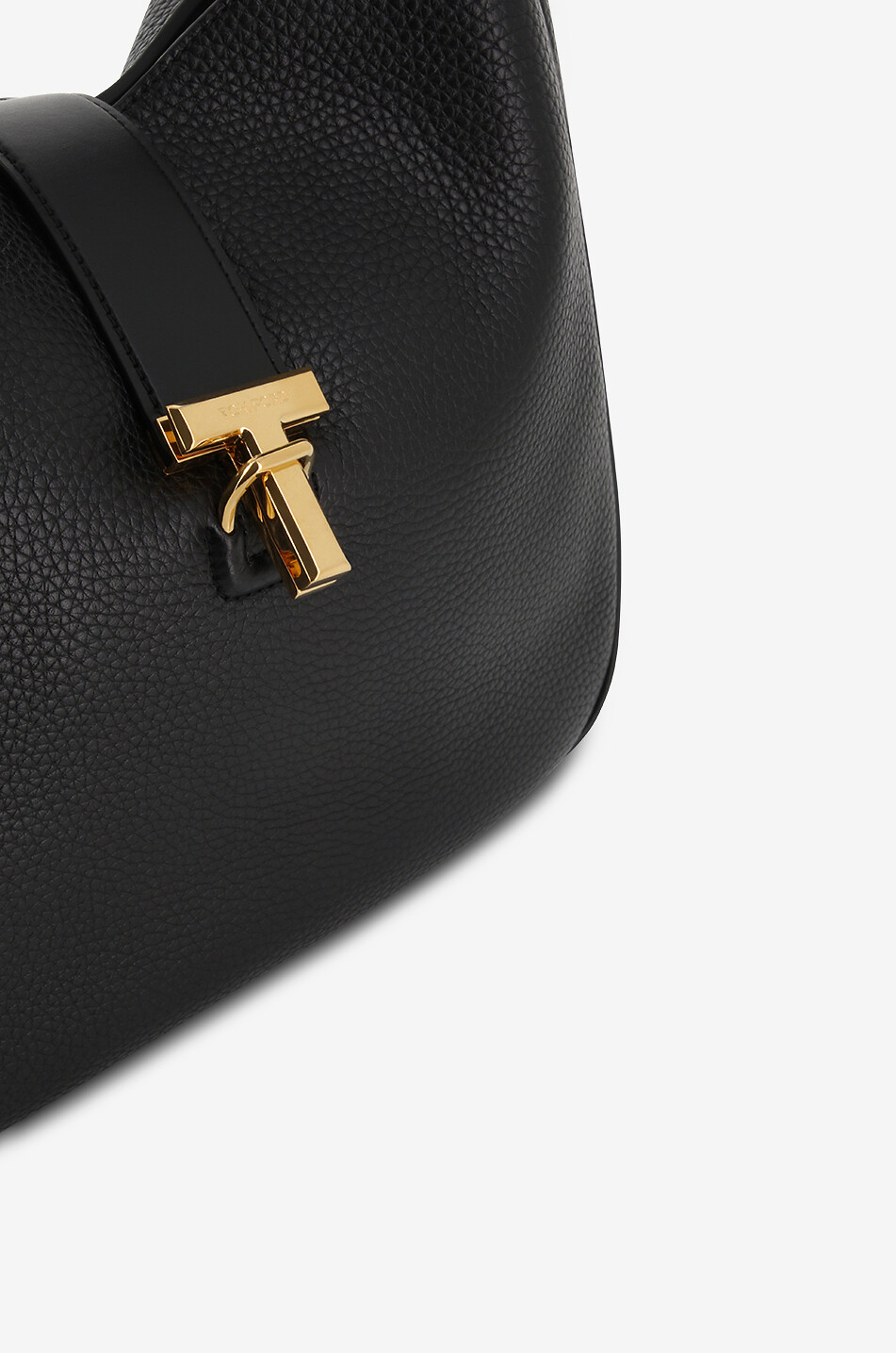 TOM FORD Hobo-Tasche aus genarbtem Leder Monarch Medium Damen SCHWARZ 6