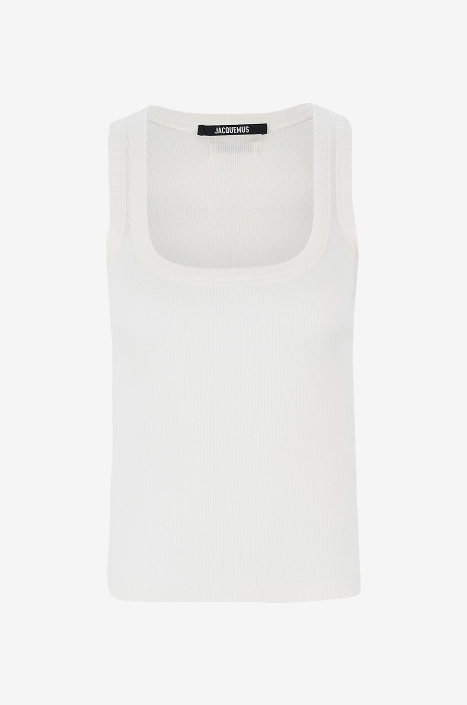 JACQUEMUS Geripptes Tanktop Le Débardeur Gros Grain Damen WEISS 1
