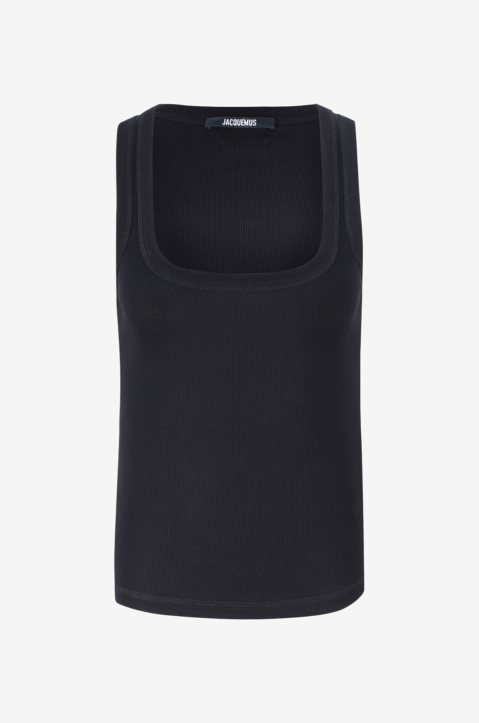 JACQUEMUS Geripptes Tanktop Le Débardeur Gros Grain Damen SCHWARZ 1