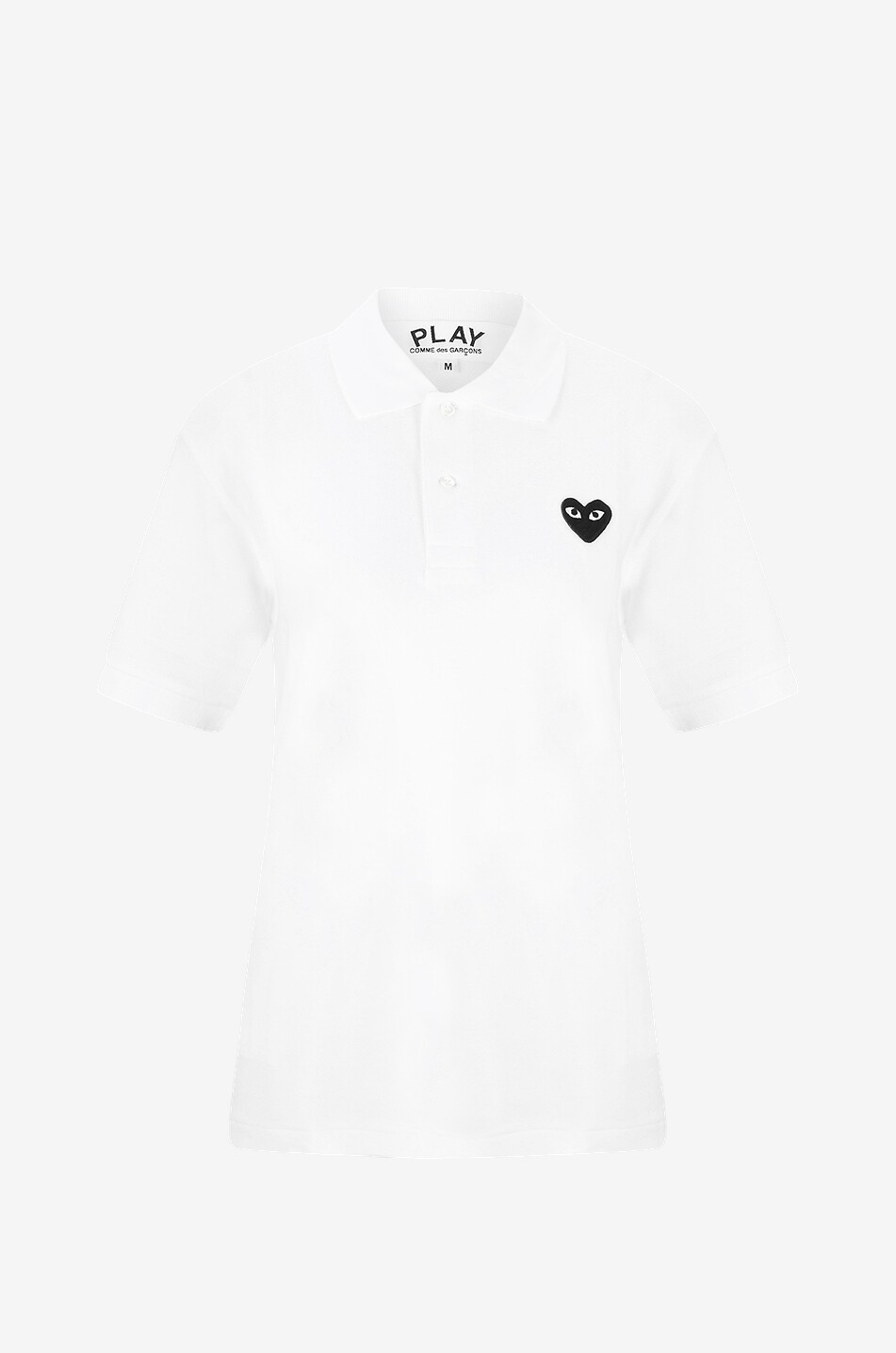 Black Heart short sleeved cotton pique polo shirt COMME DES GARCONS PLAY Bongenie