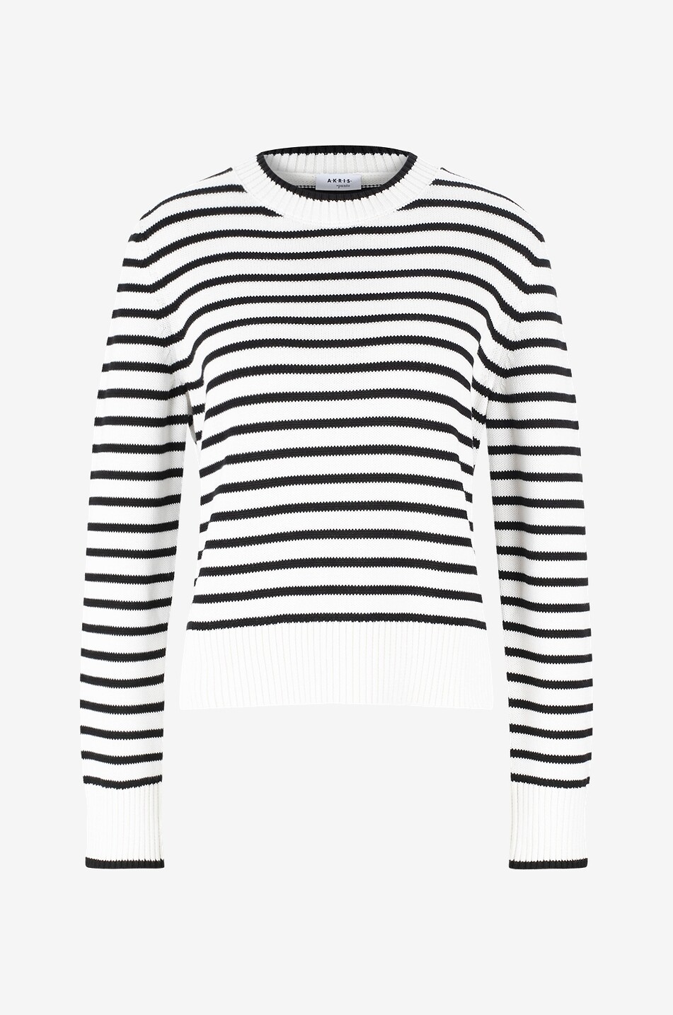 AKRIS PUNTO Fitted Breton jumper in cotton Women MULTI COLOURED 1