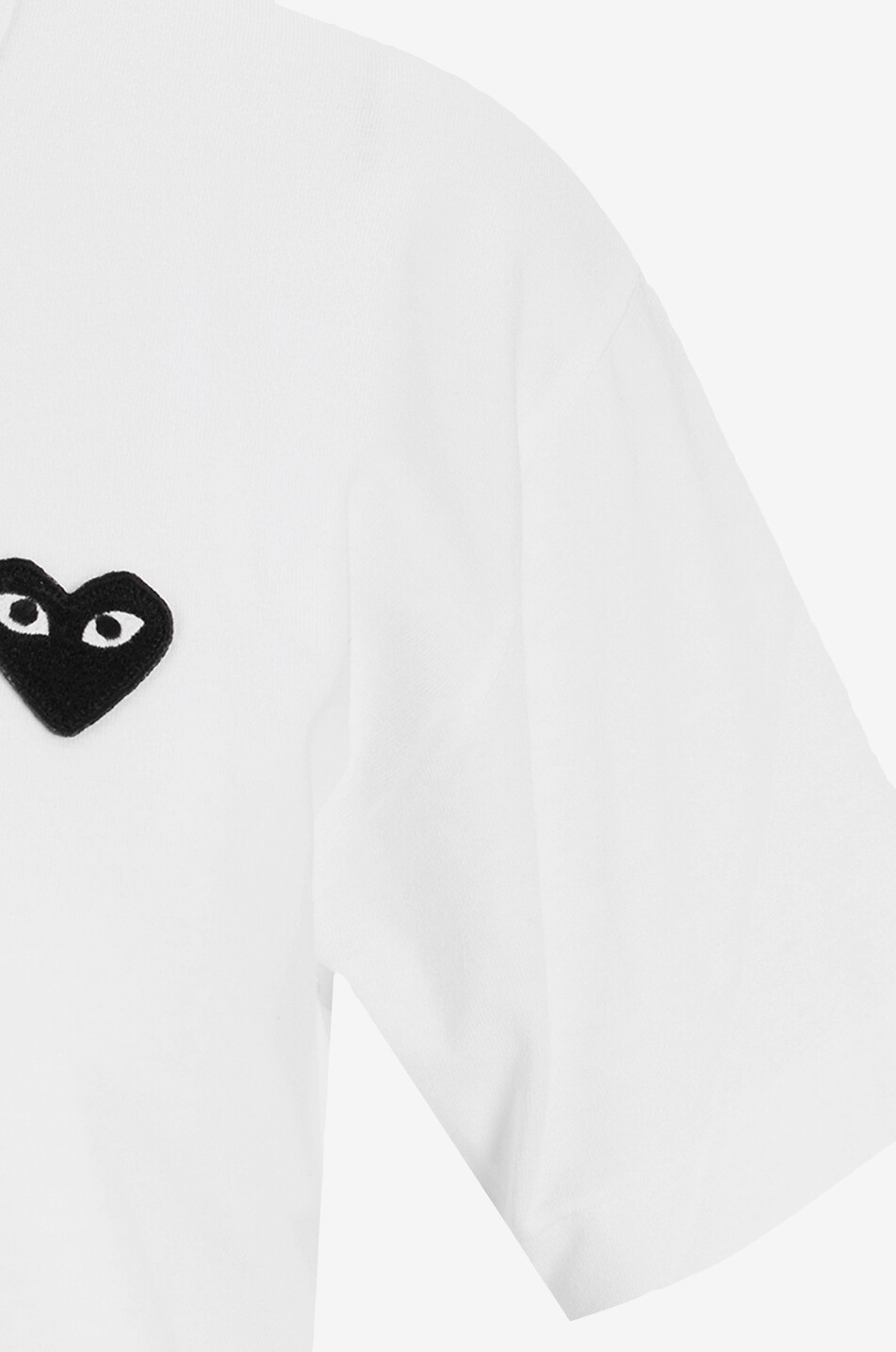 COMME DES GARCONS PLAY Kurzarm-Rundhals-T-Shirt Black Heart Damen WEISS 3