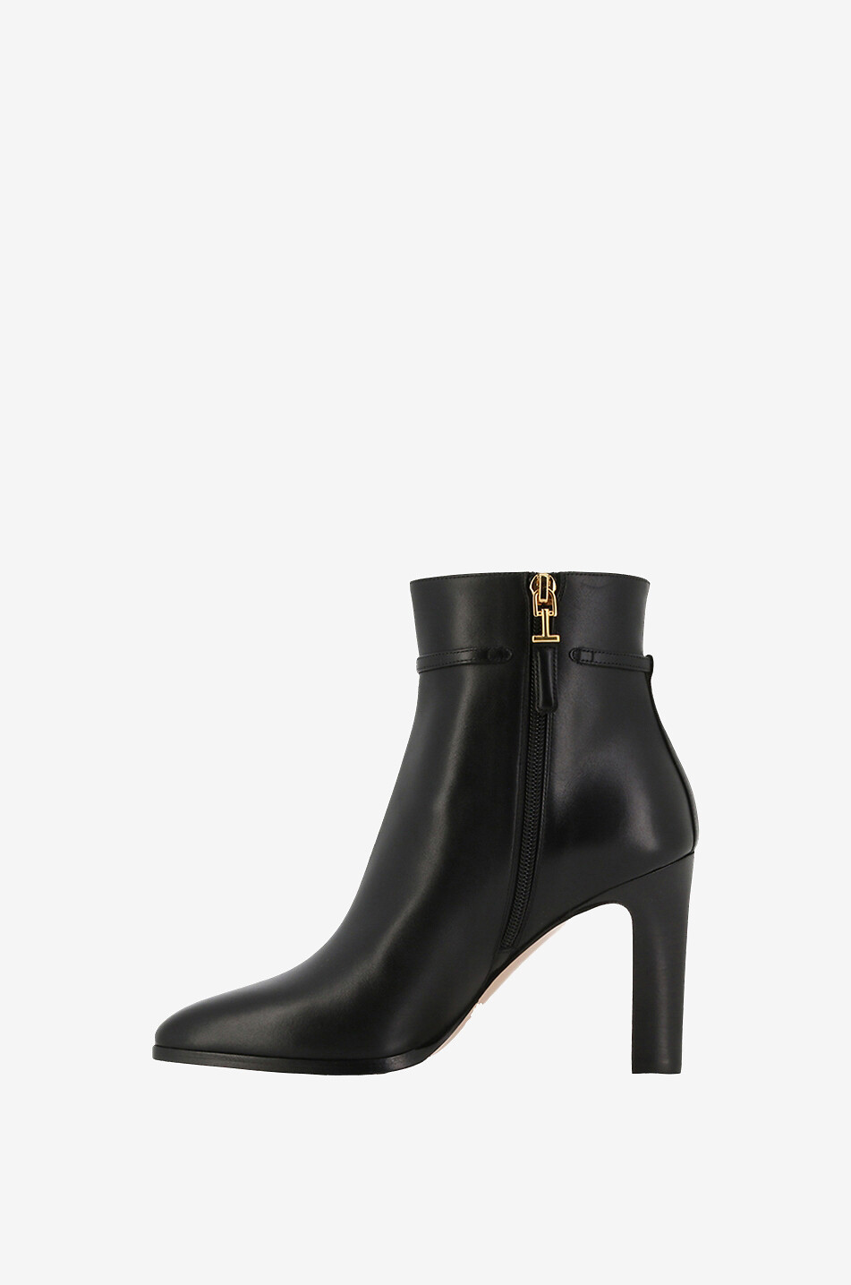 TOM FORD Bottines à talon et bout carré en cuir lisse Femme NOIR 3