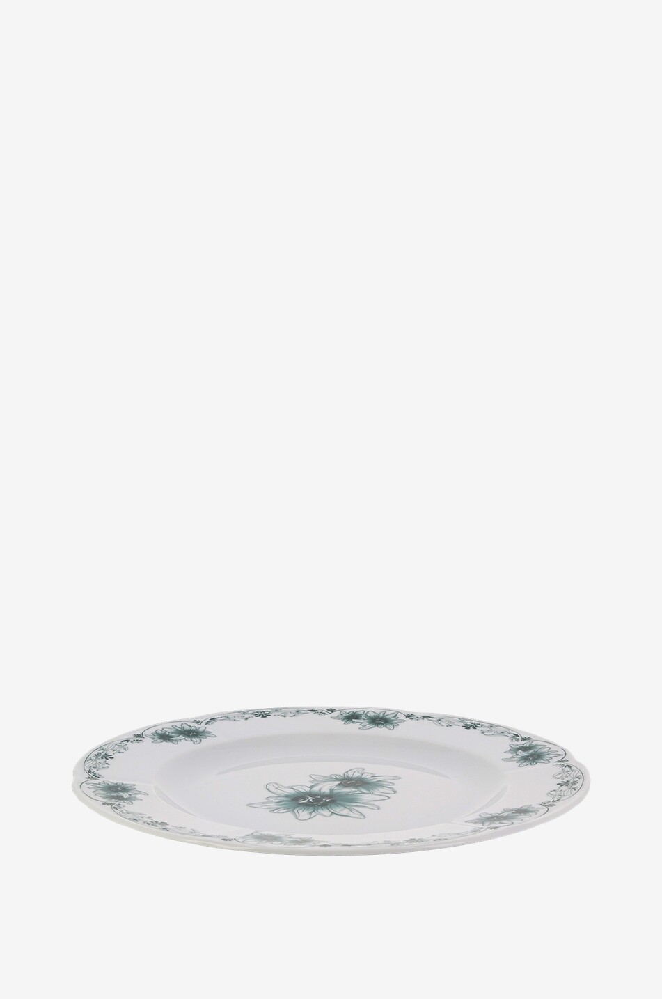 Plat rond festonné en porcelaine Romy