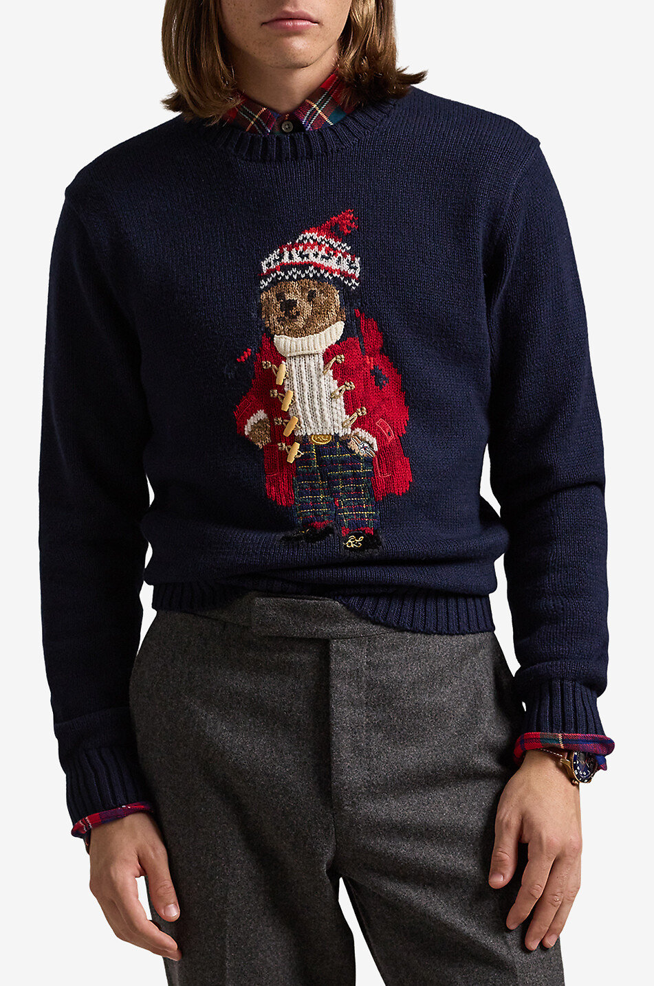 Winter Polo Bear cotton and cashmere jacquard jumper POLO RALPH LAUREN Bongenie