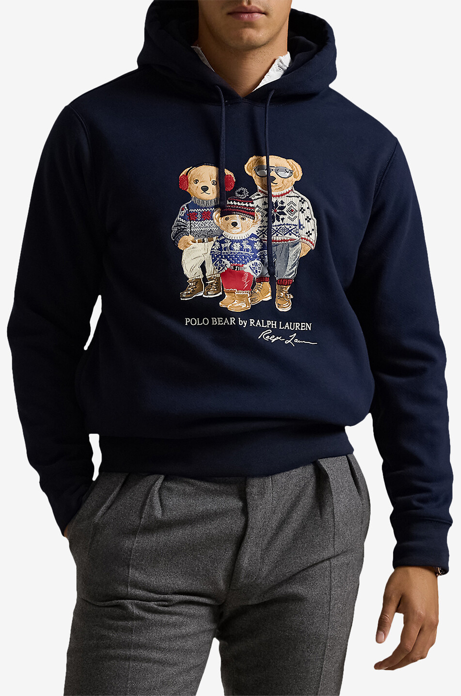 Polo by Ralph Lauren - Polo Bear by 2024 Ralph Lauren Hoodie - Navy Blue- Men’s Small