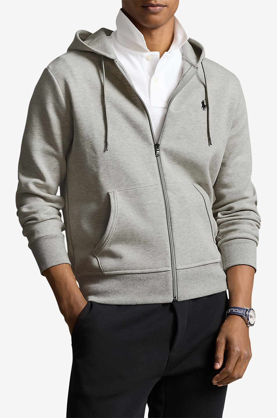 Ralph lauren full zip hoodie grey hotsell