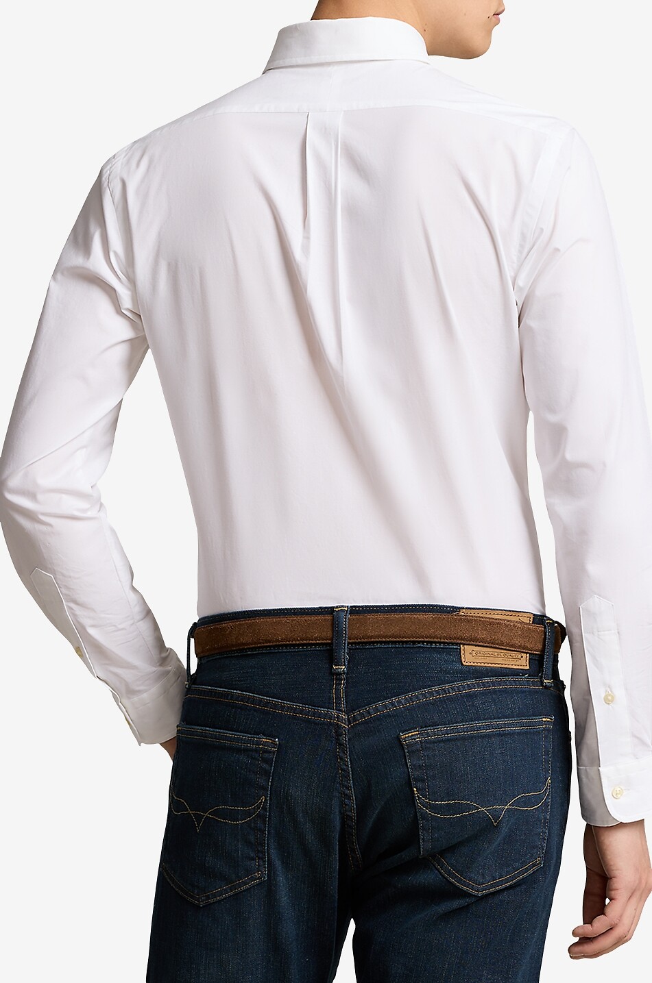 POLO RALPH LAUREN Langarm-Hemd aus Stretch-Popeline Pony Custom Fit Herren WEISS 4