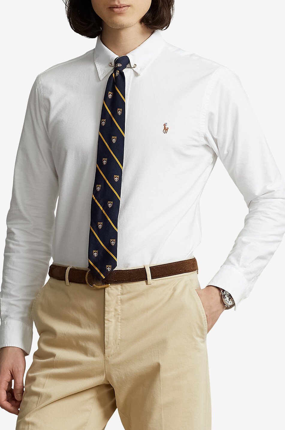 POLO RALPH LAUREN Langarm-Oxford-Hemd Pony Custom Fit Herren WEISS 2