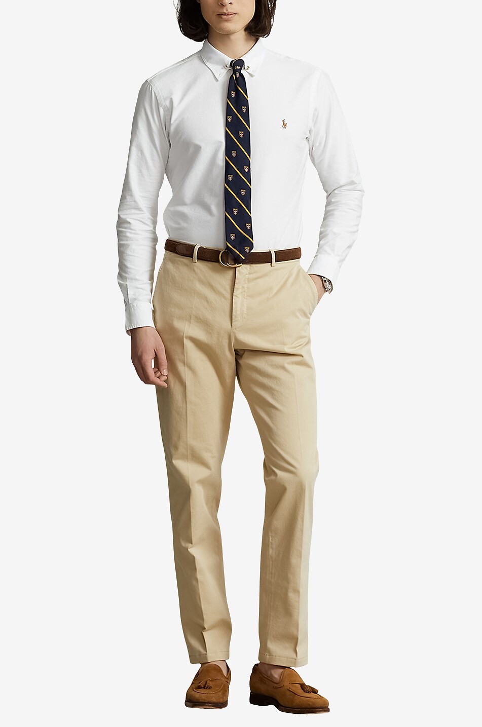 POLO RALPH LAUREN Langarm-Oxford-Hemd Pony Custom Fit Herren WEISS 4