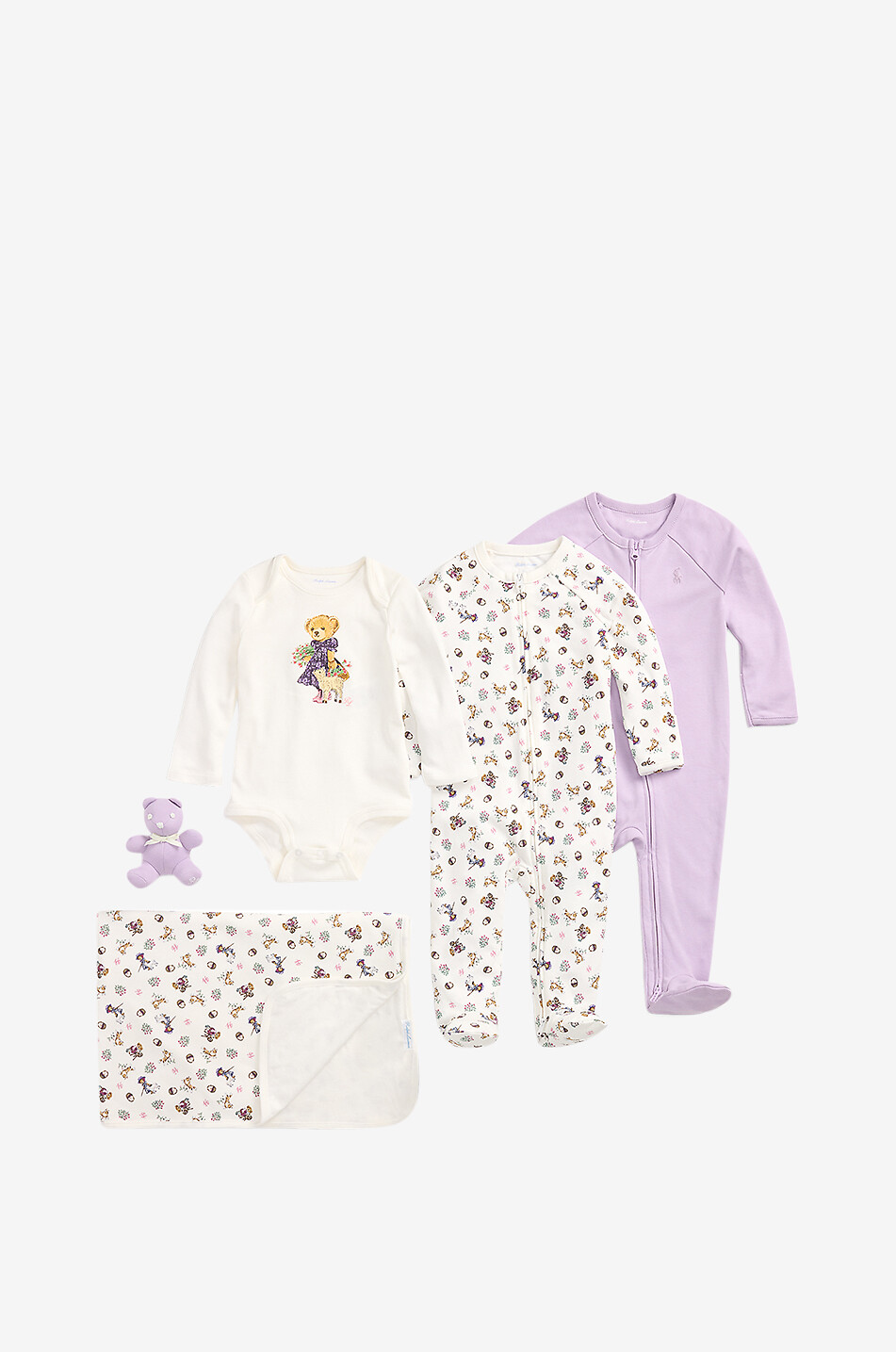 Aran Polo Bear 5 piece baby gift set