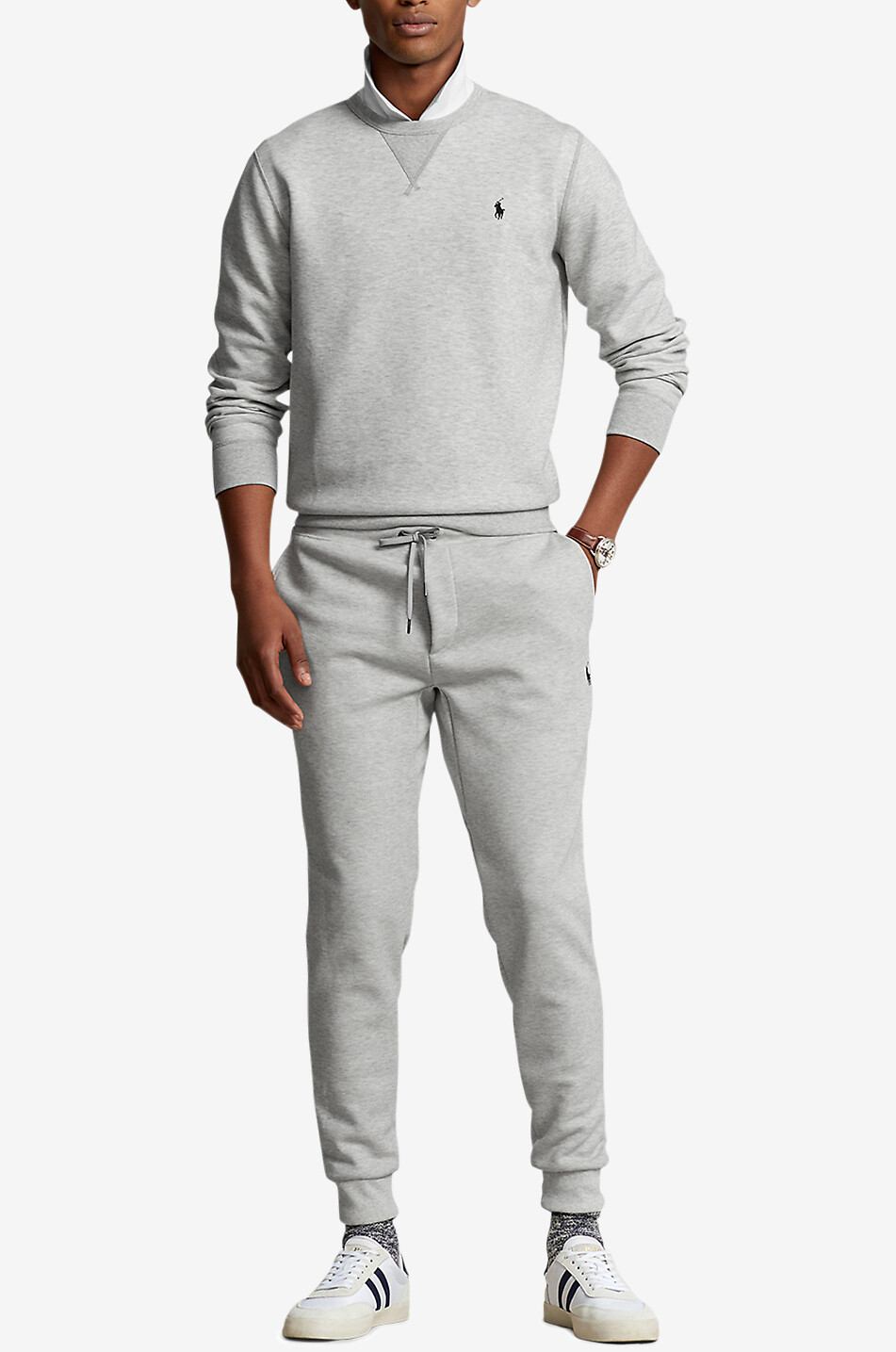 POLO RALPH LAUREN Pantalon de jogging maille double Pony Homme GRIS 4