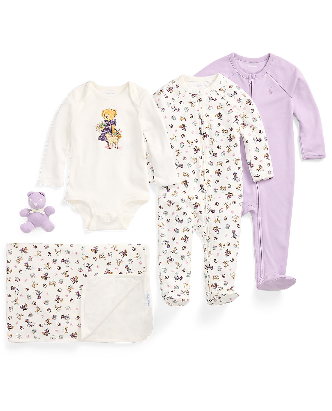 Coffret bebe cinq pieces Aran Polo Bear