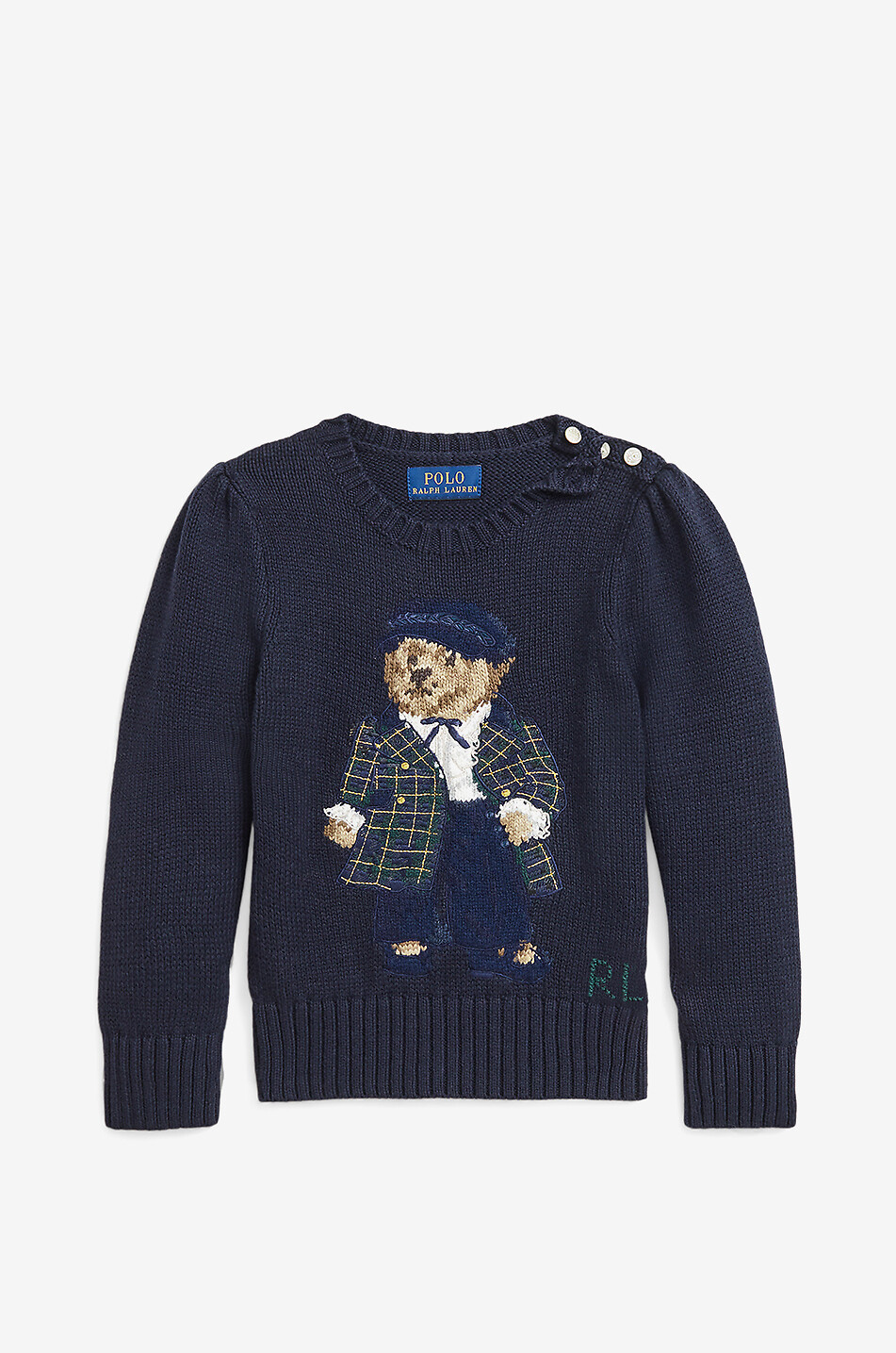 Polo Bear Chic girl s jacquard jumper in cotton and wool