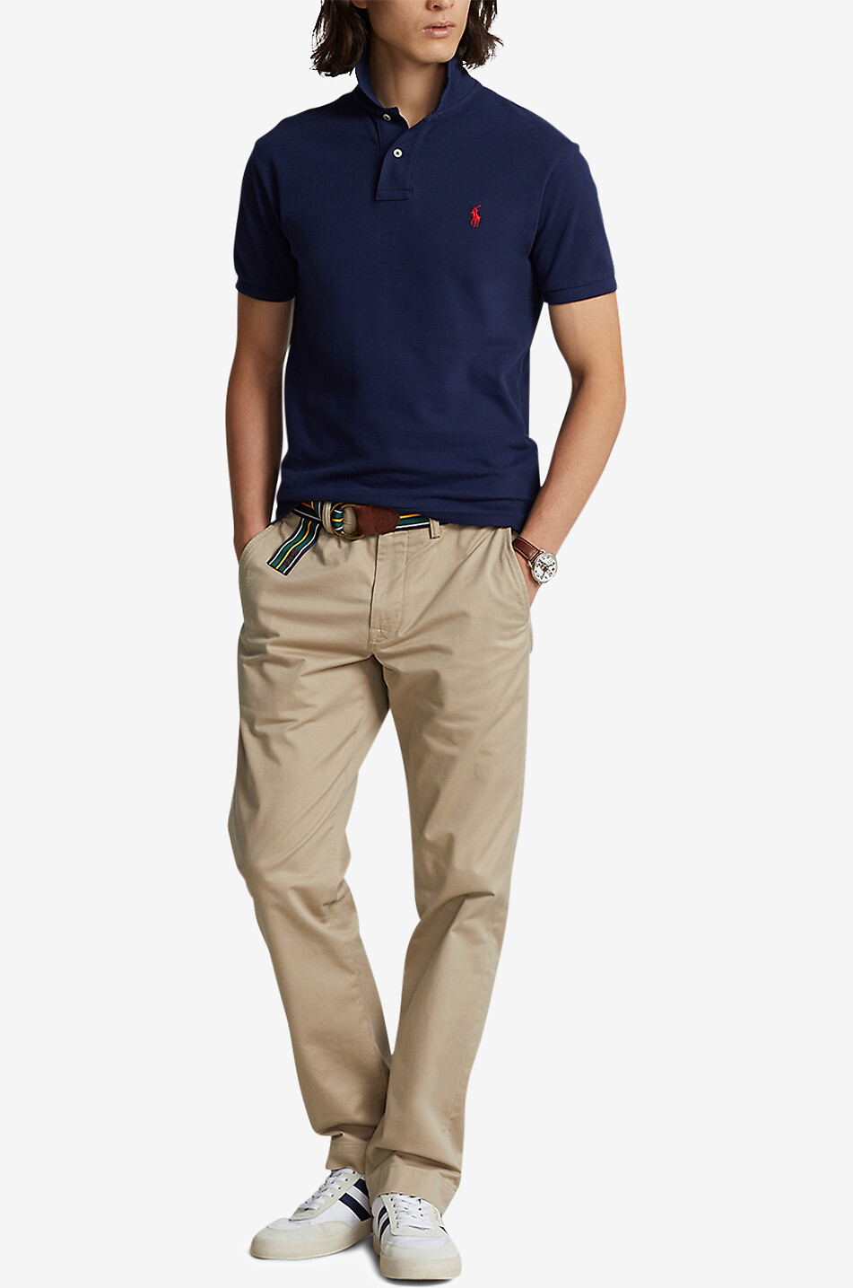 POLO RALPH LAUREN Kurzarm-T-Shirt Pony Custom Slim Fit Herren DUNKELBLAU 4