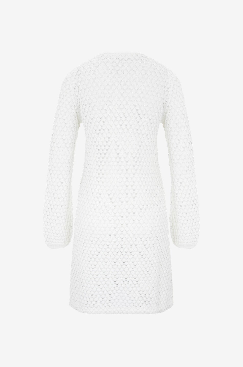 CHLOE Pointelle knit cotton mini dress Women EGGSHELL 2