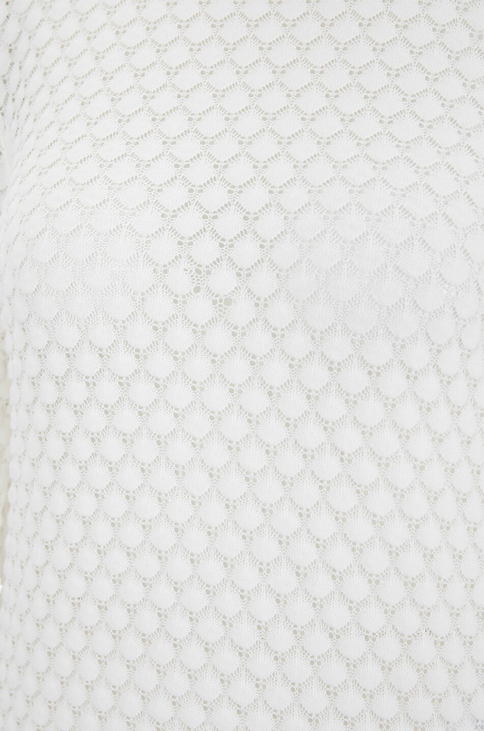 CHLOE Pointelle knit cotton mini dress Women EGGSHELL 3