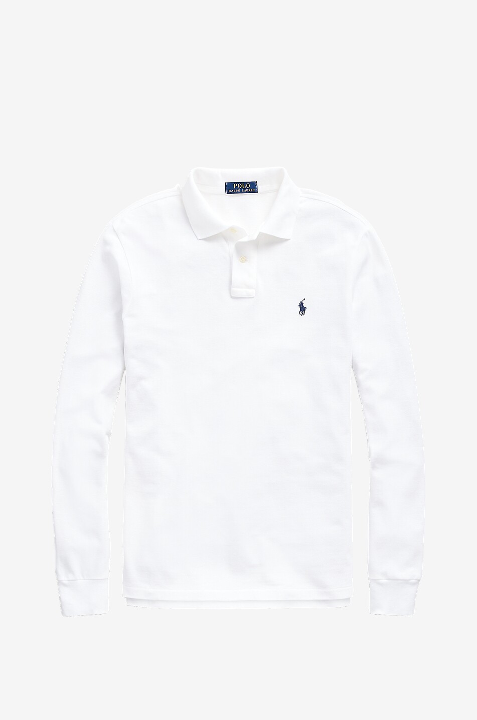 Pony Custom Slim Fit long-sleeved cotton piqué polo shirt