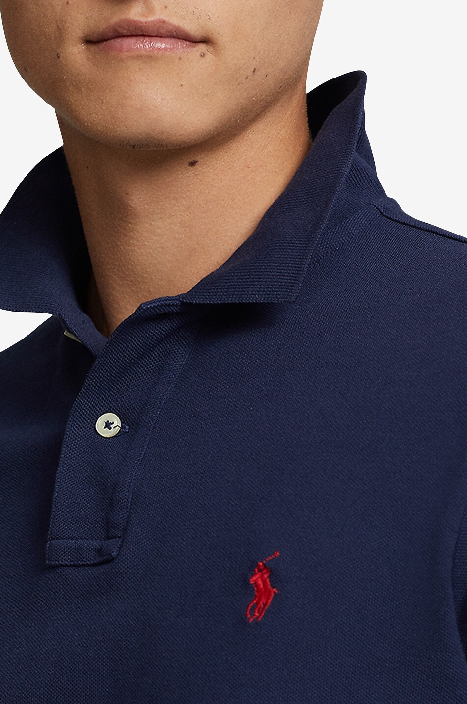 Pony Custom Slim Fit long sleeved cotton pique polo shirt POLO RALPH LAUREN Bongenie