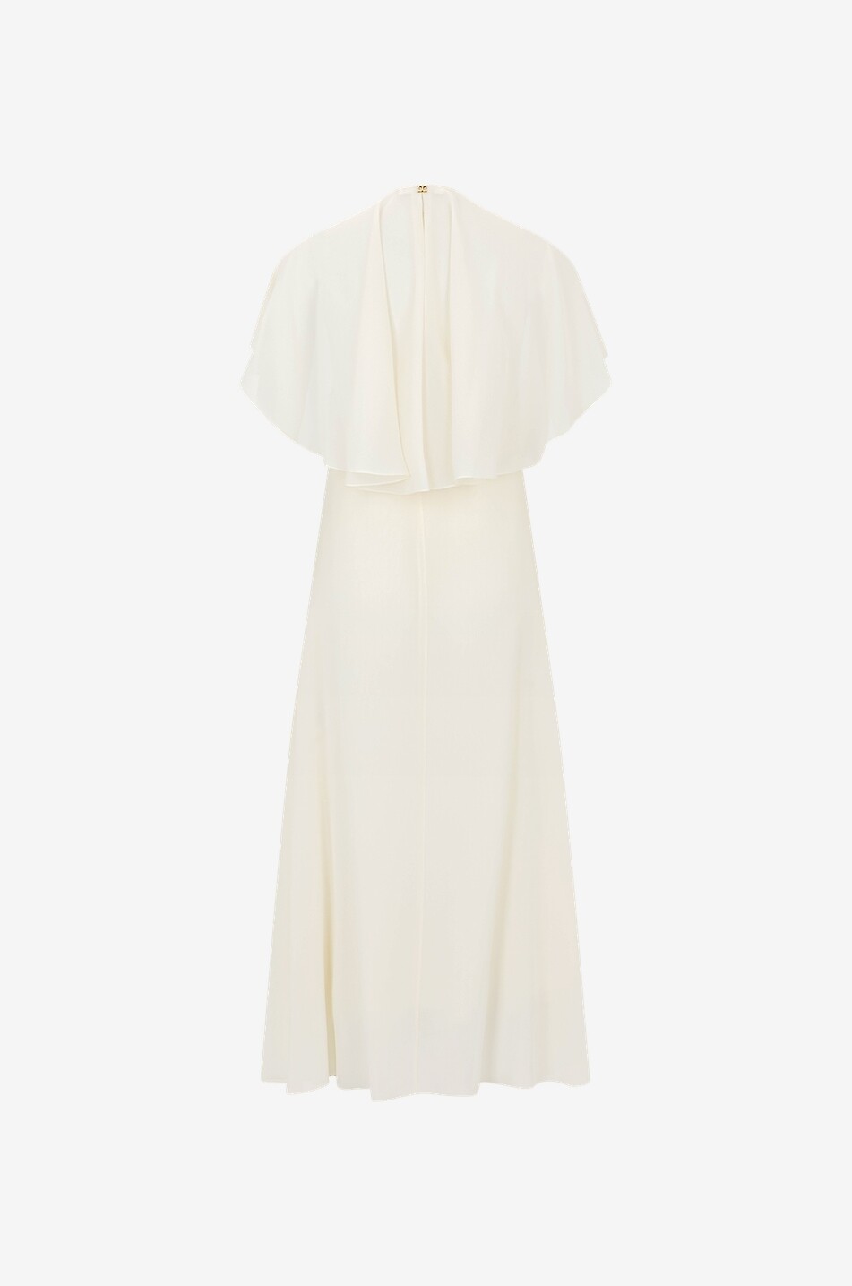 CHLOE Langes Seidengeorgette-Kleid mit Cape-Detail Floue Damen CREMEFARBEN 2