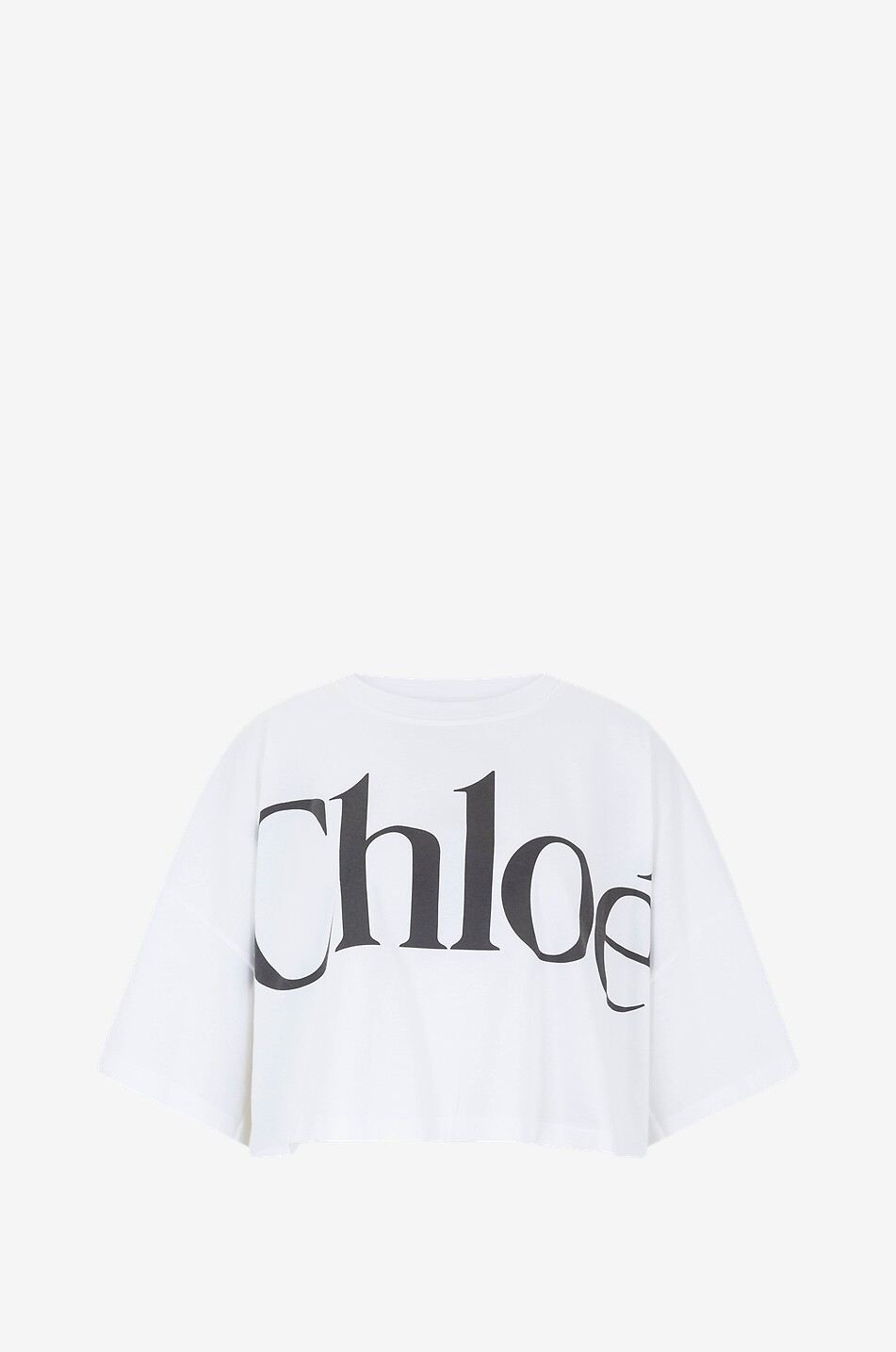 CHLOE T-shirt court et ample imprimé logo Femme BLANC 1