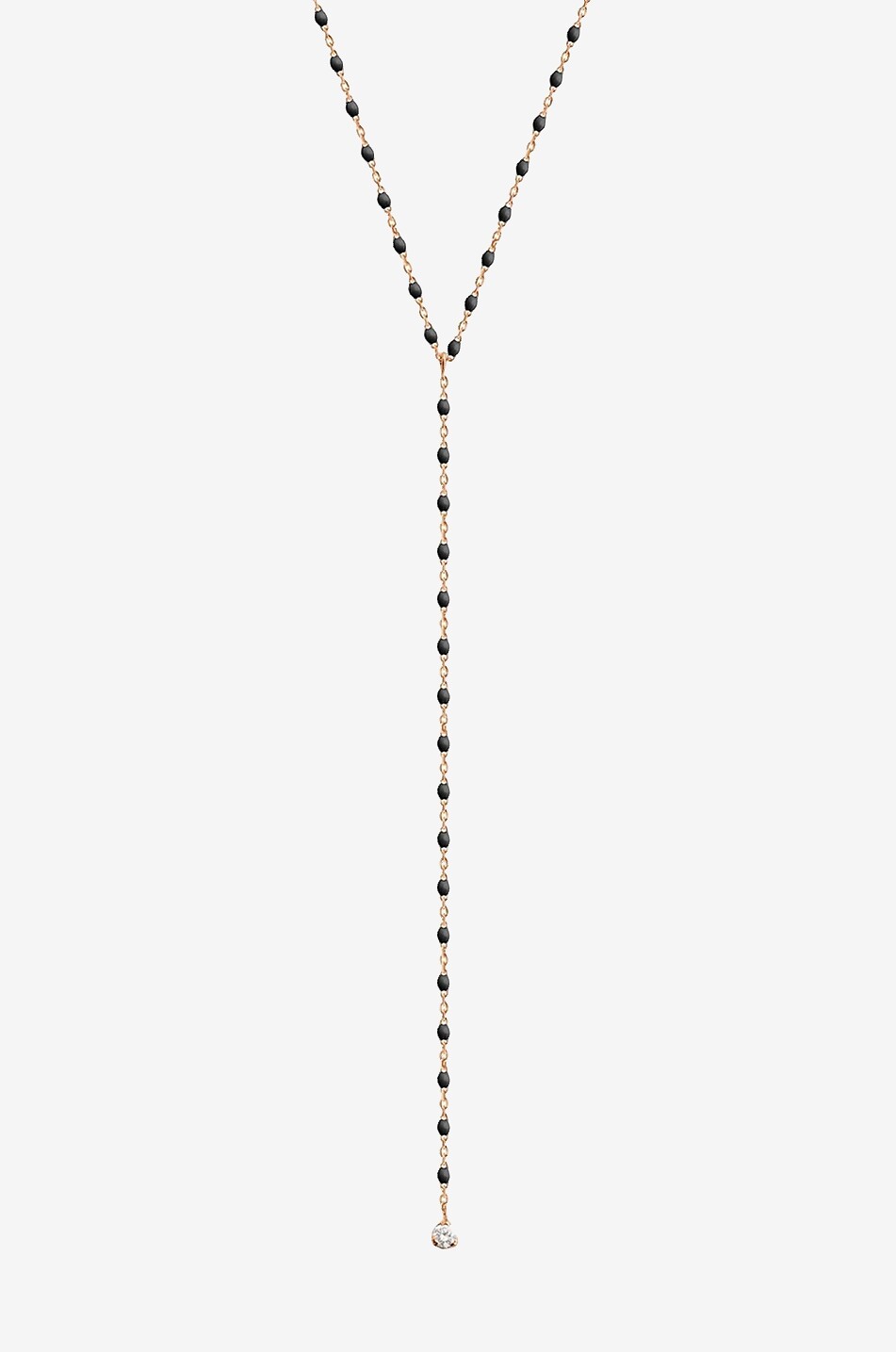 GIGI CLOZEAU Collier en or rose et diamant avec résine Mini Gigi Party Y Noir Femme NOIR 1