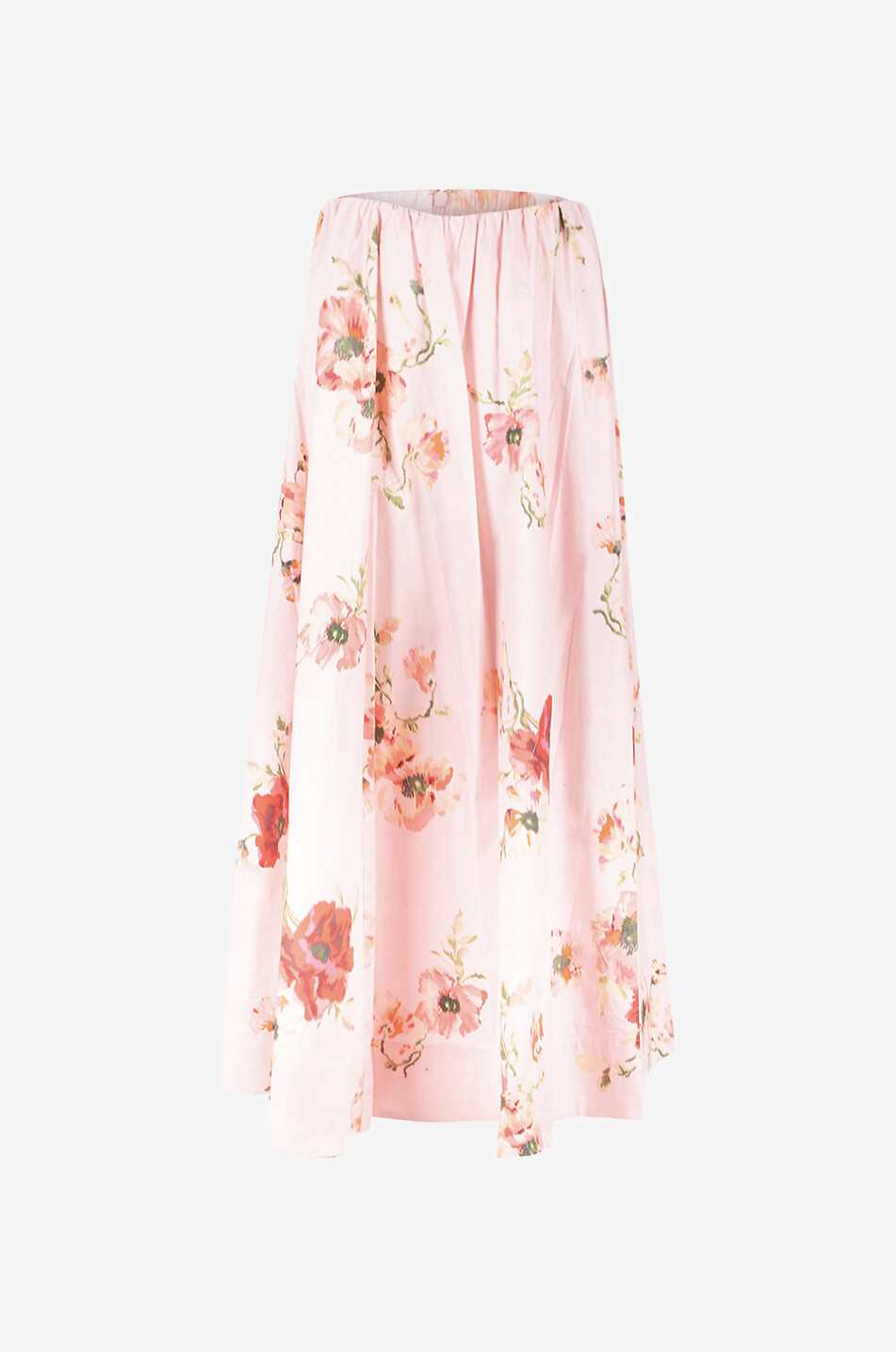 Robe midi évasée en popeline à bretelles Lightburst Puff