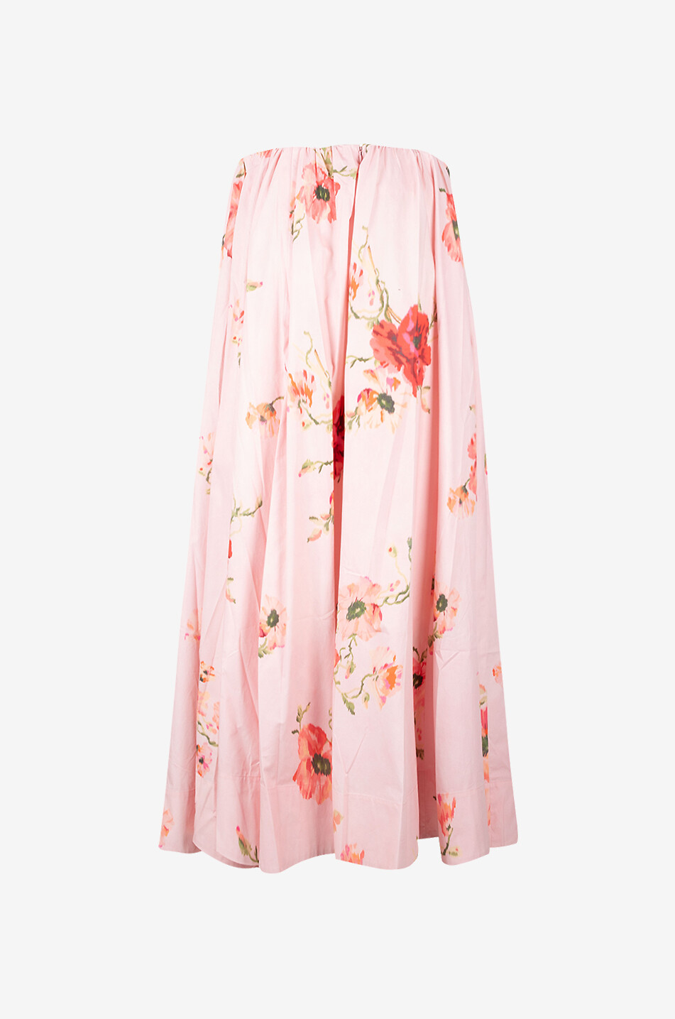 Robe midi évasée en popeline à bretelles Lightburst Puff