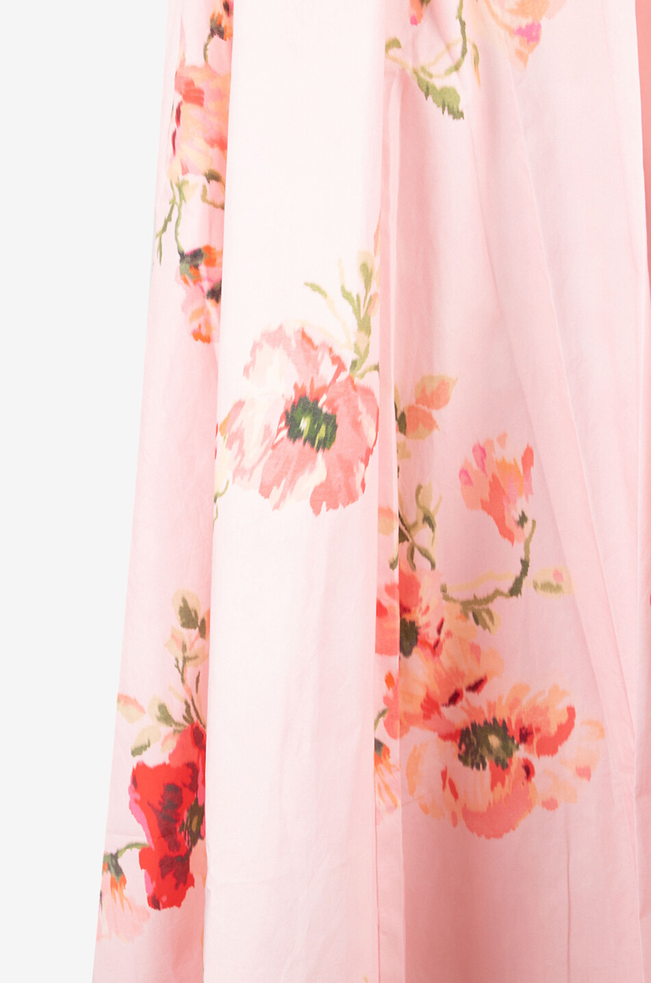 Robe midi évasée en popeline à bretelles Lightburst Puff