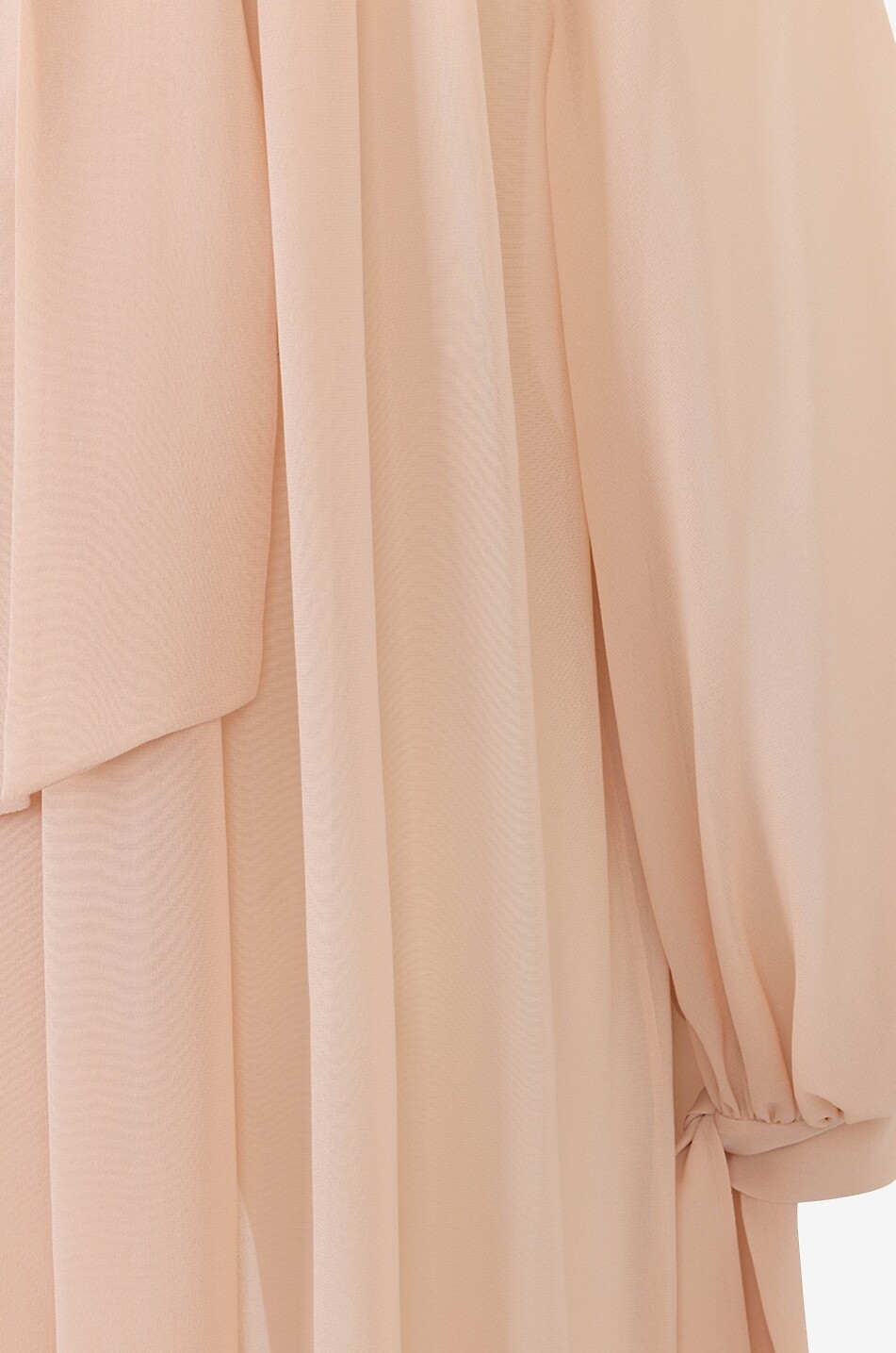 Asymmetric silk georgette tunic dress CHLOE LIGHT PINK Bongénie