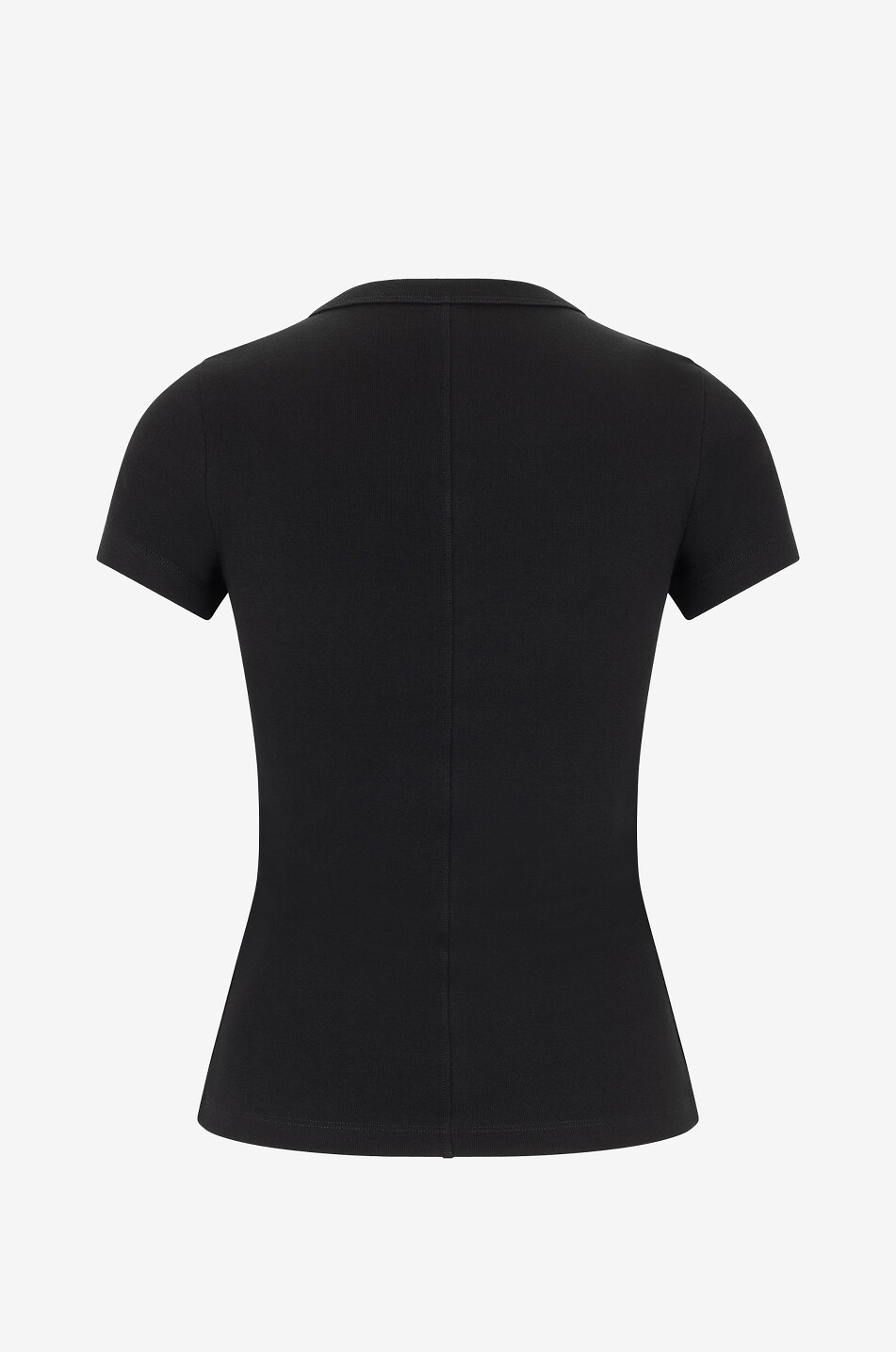 FLORE FLORE T-shirt ajusté à col V et manches courtes Jill Baby Femme NOIR 2