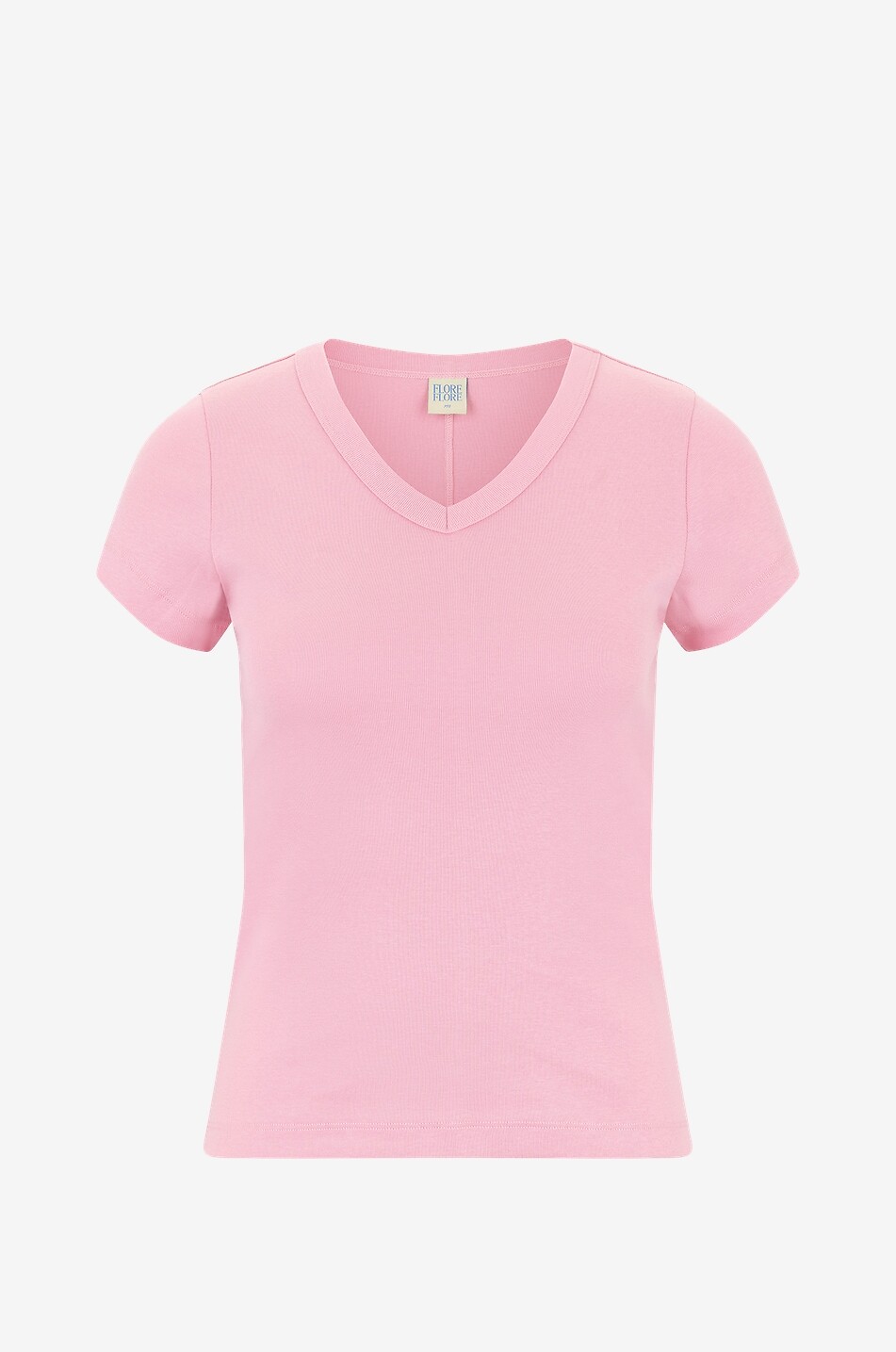FLORE FLORE T-shirt ajusté à col V et manches courtes Jill Baby Femme ROSE 1