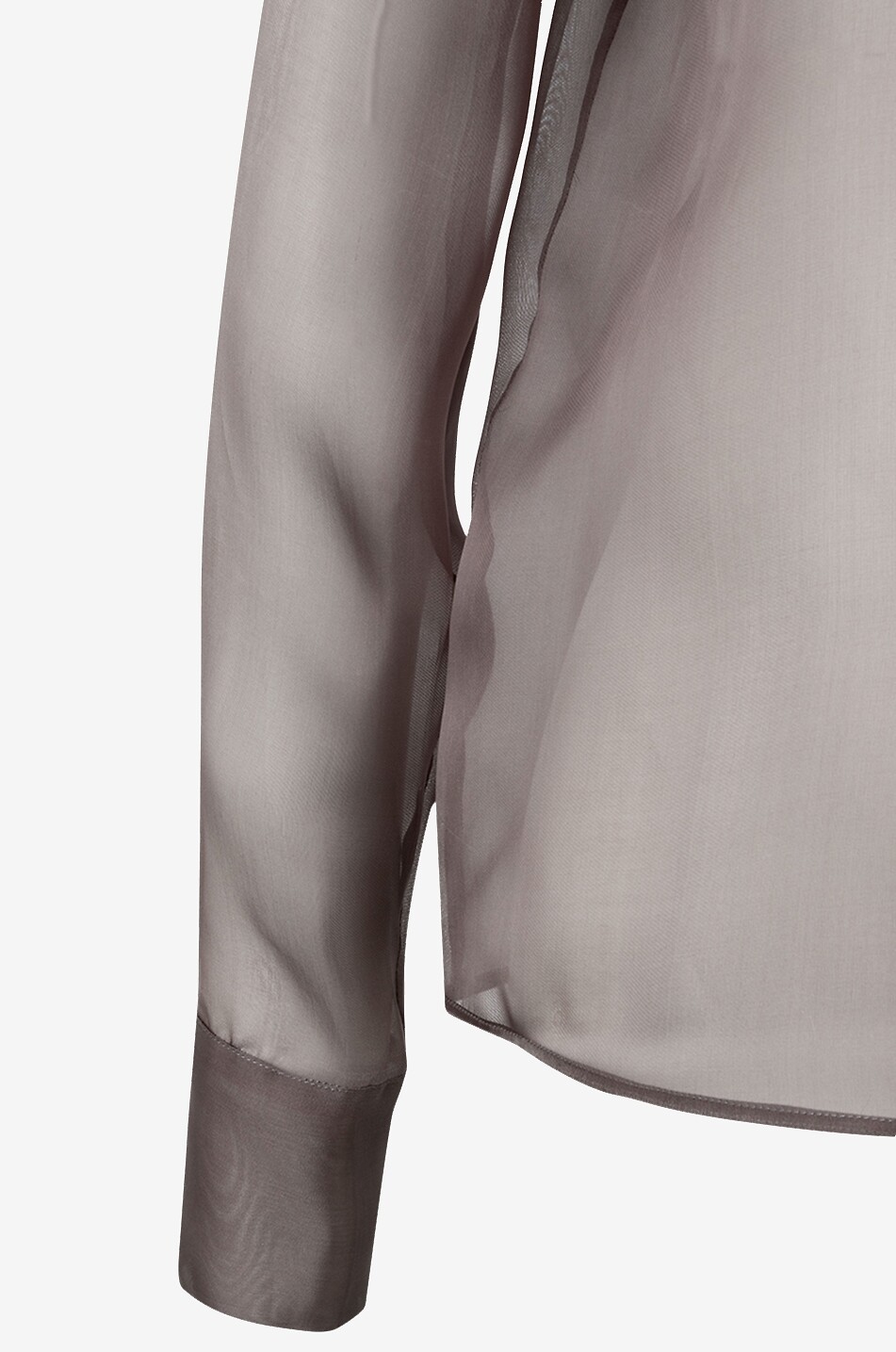 FABIANA FILIPPI Chemise en organza de soie à col brodé Galaxie Femme GRIS 3