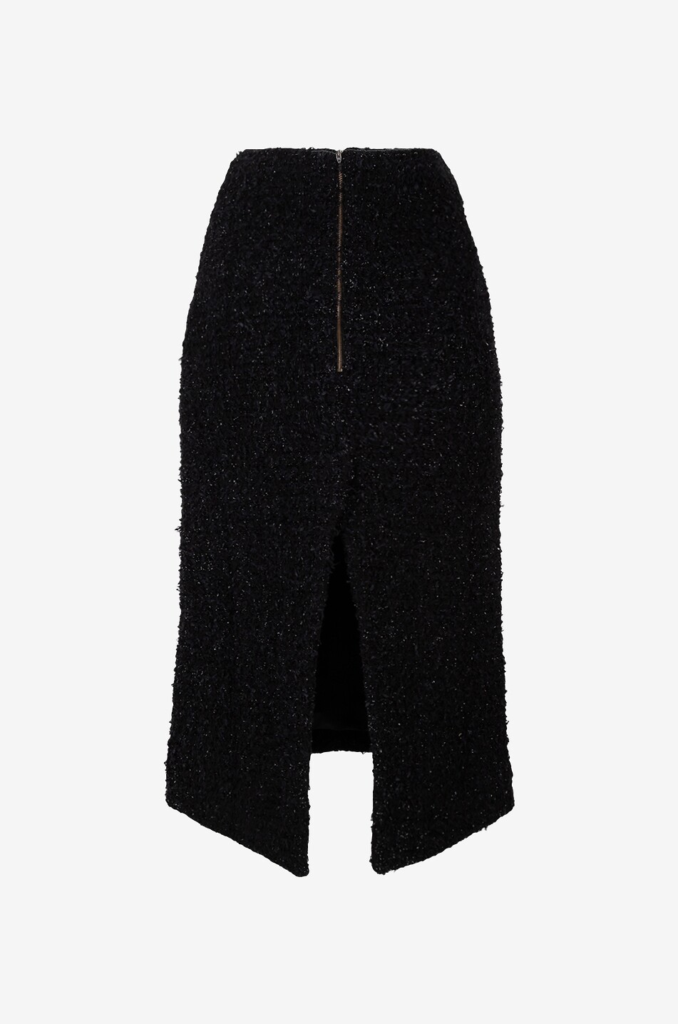 BALENCIAGA Schmaler Midi-Rock aus Tweed-Strick Damen SCHWARZ 2