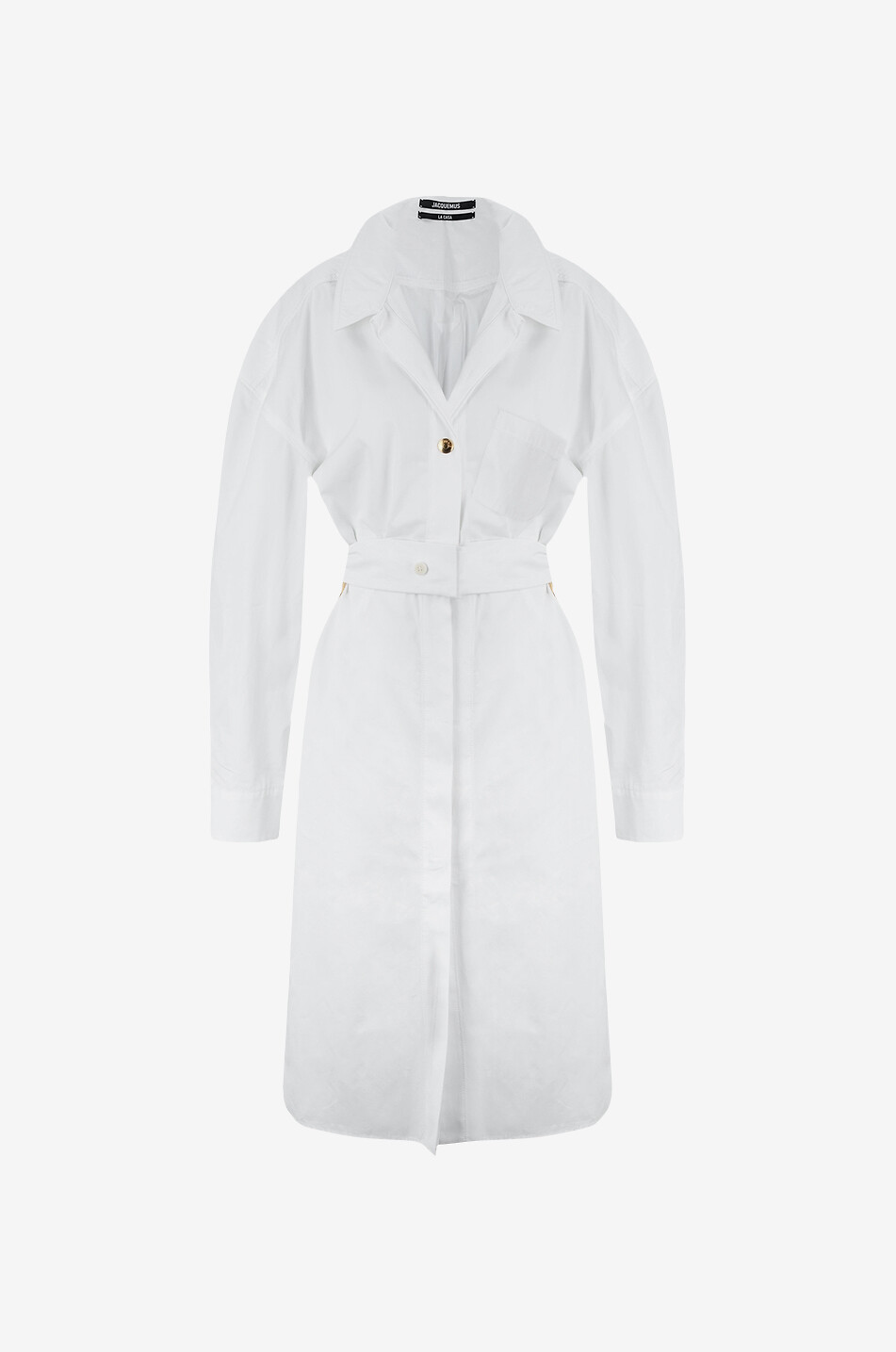 Robe midi asymétrique en popeline La Robe Chemise