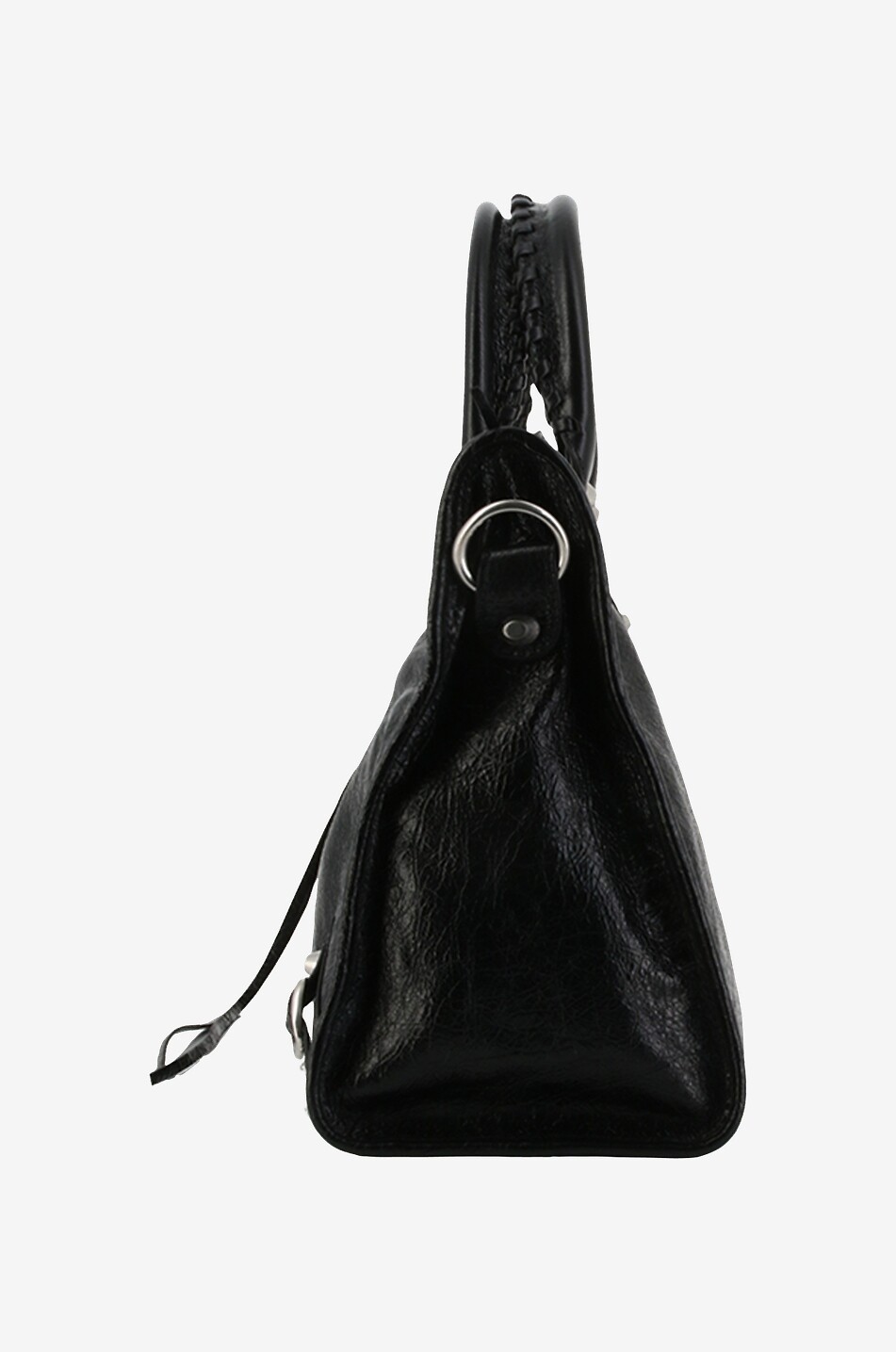 BALENCIAGA Handtasche aus Arenaleder Le City Moyen Damen SCHWARZ 4