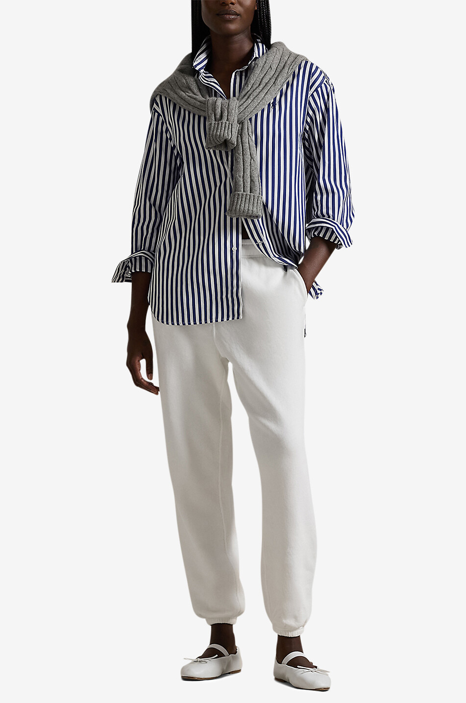 POLO RALPH LAUREN Pantalon de jogging en molleton Pony Femme BLANC 4