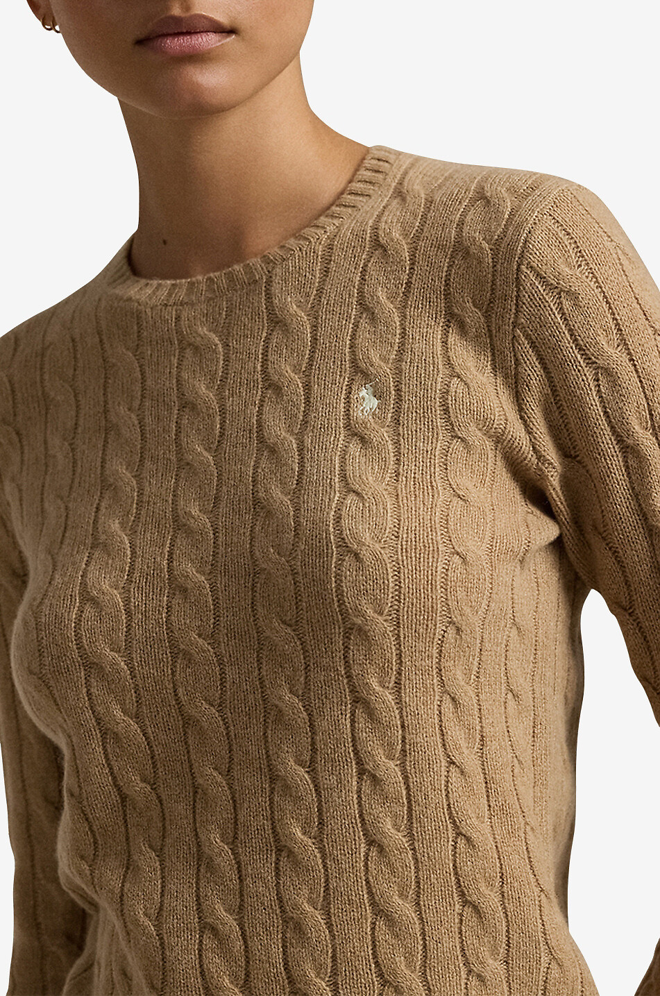 Ralph lauren women's cashmere cable knit sweater hotsell