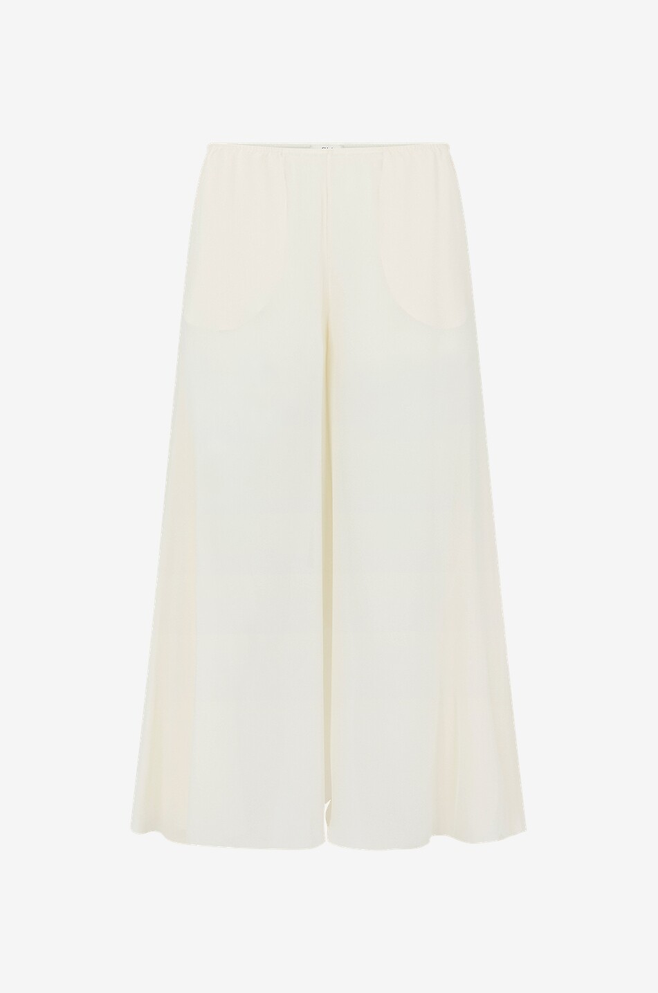 Jupe culotte asymétrique en georgette de soie