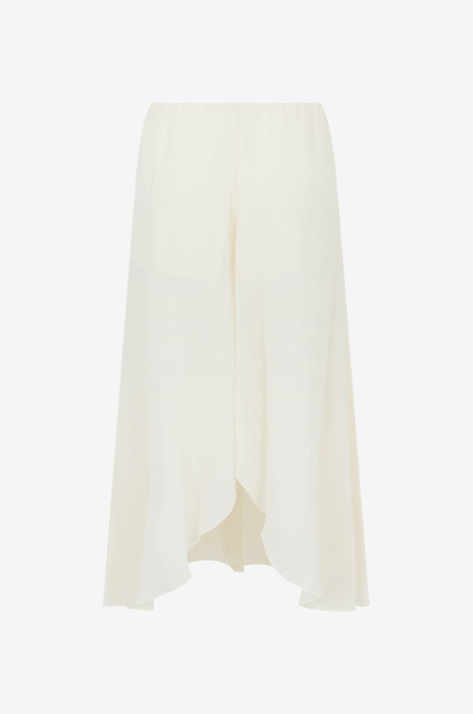 CHLOE Jupe culotte asymétrique en georgette de soie Femme BLANC CASSE 2