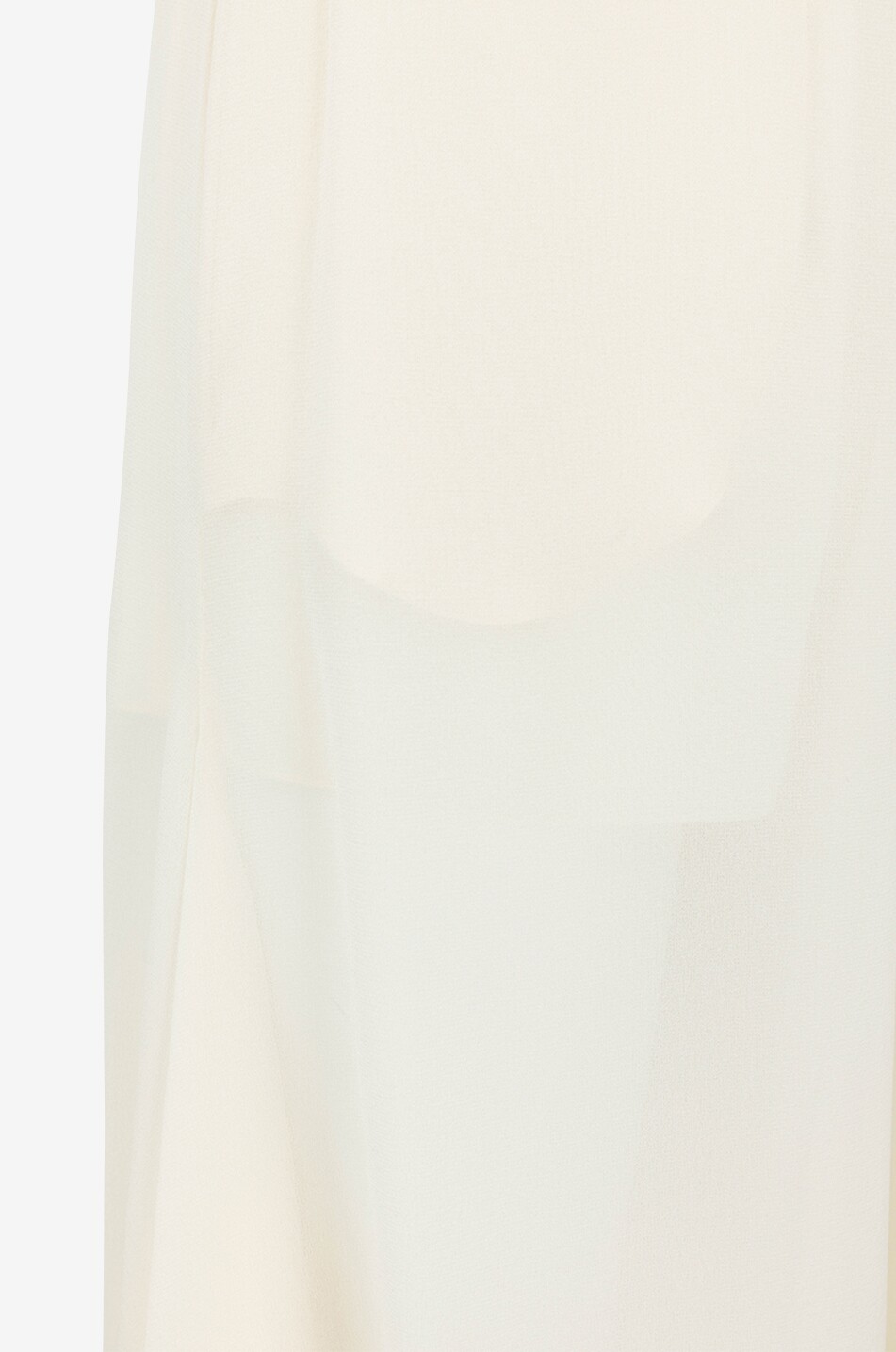 CHLOE Jupe culotte asymétrique en georgette de soie Femme BLANC CASSE 3