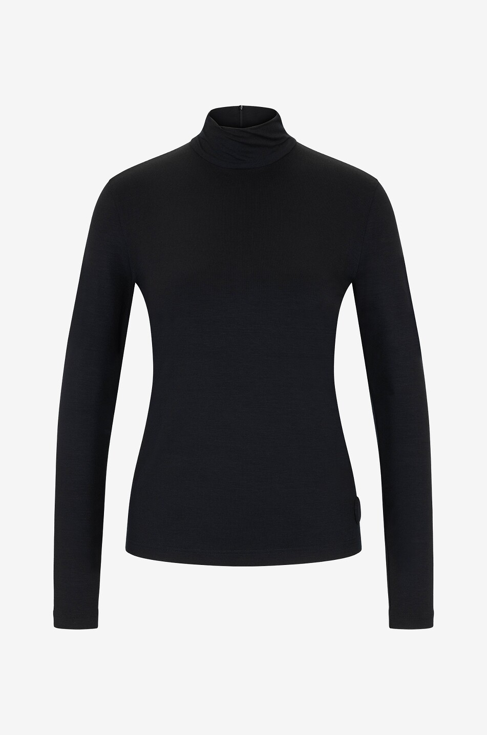 Modal long-sleeved top with stand-up collar
